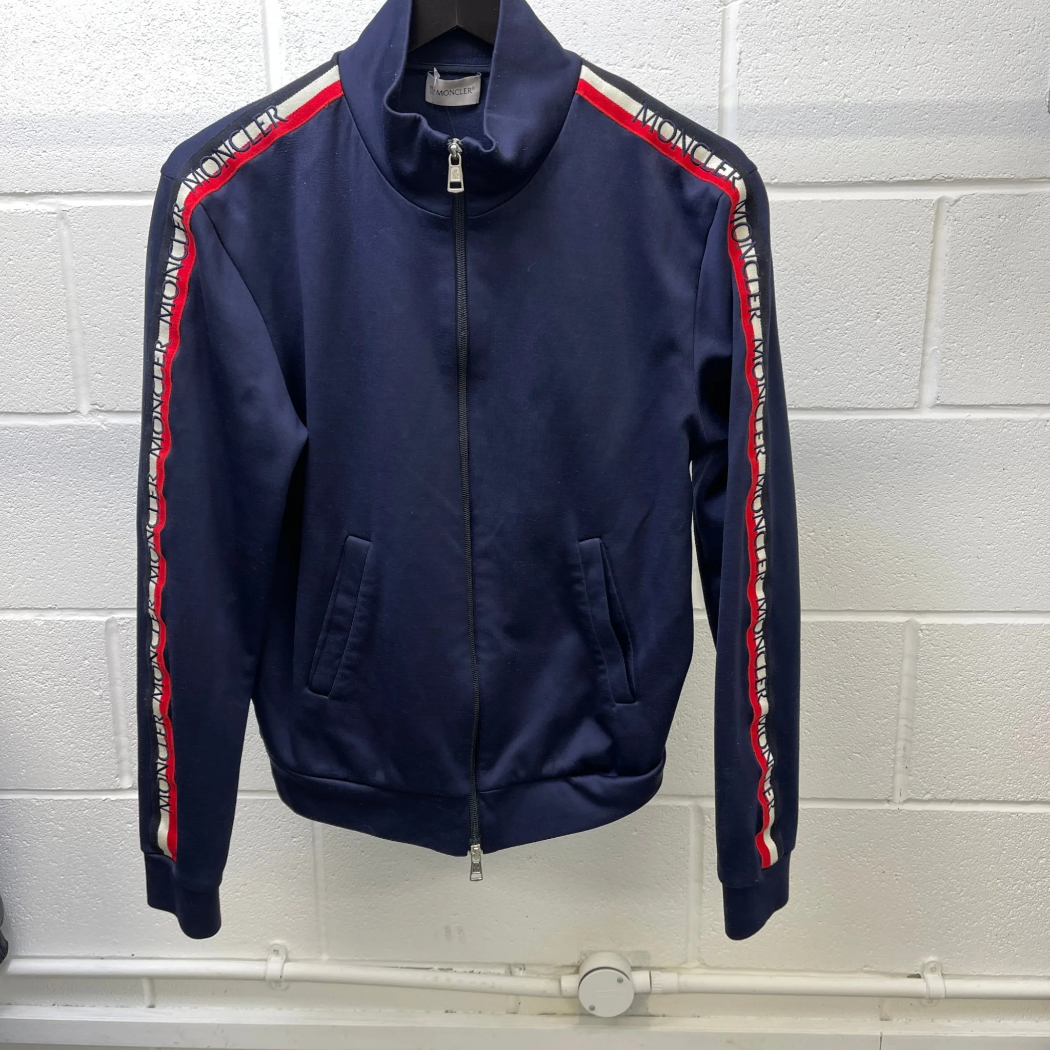 Men's Maglia Cardigan Hoodie Navy Size M - Image 9