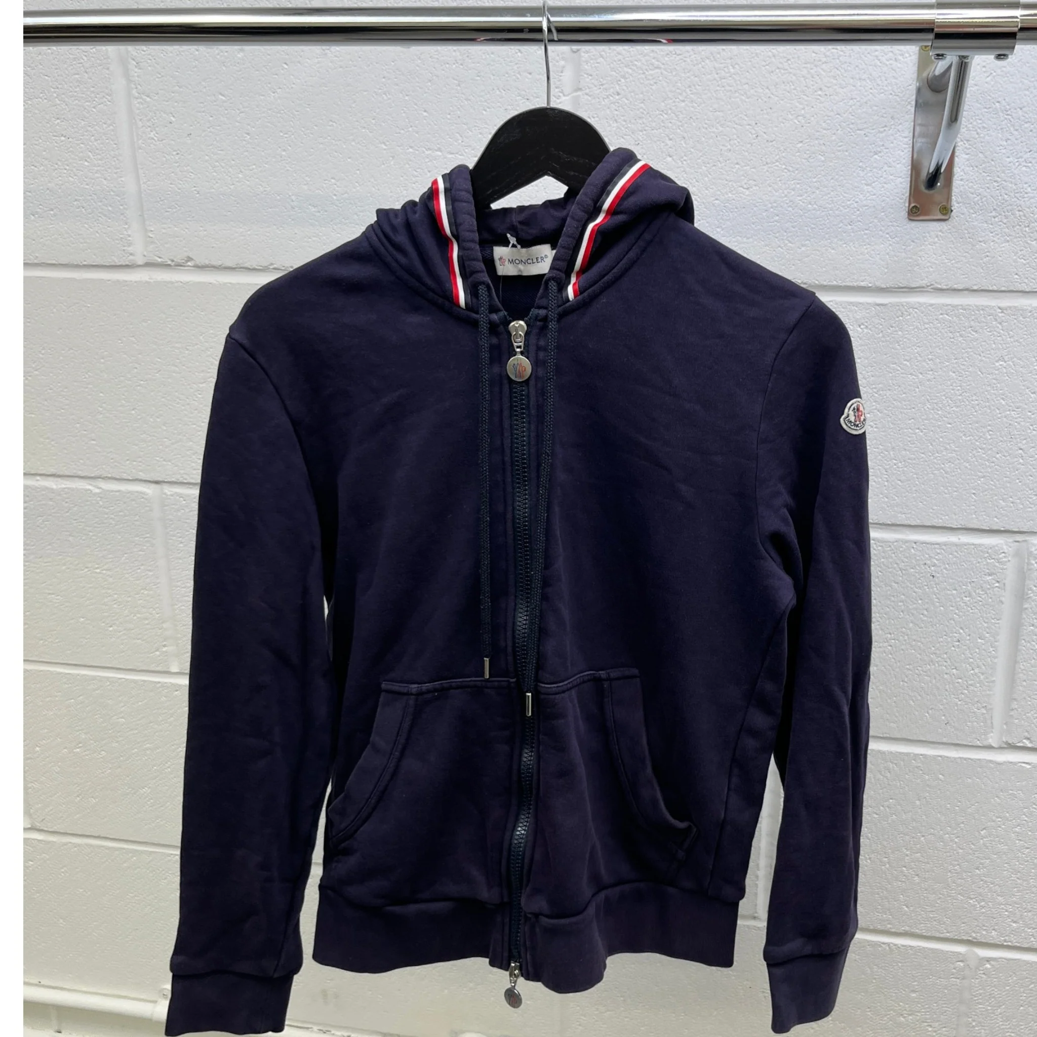 Men's Maglia Cardigan Hoodie Navy Size M - Image 8