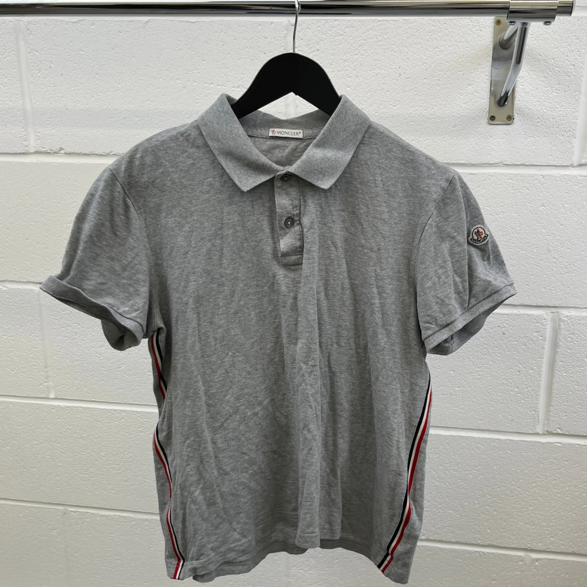 Men's Maglia Polo Shirt Grey Size M - Image 10