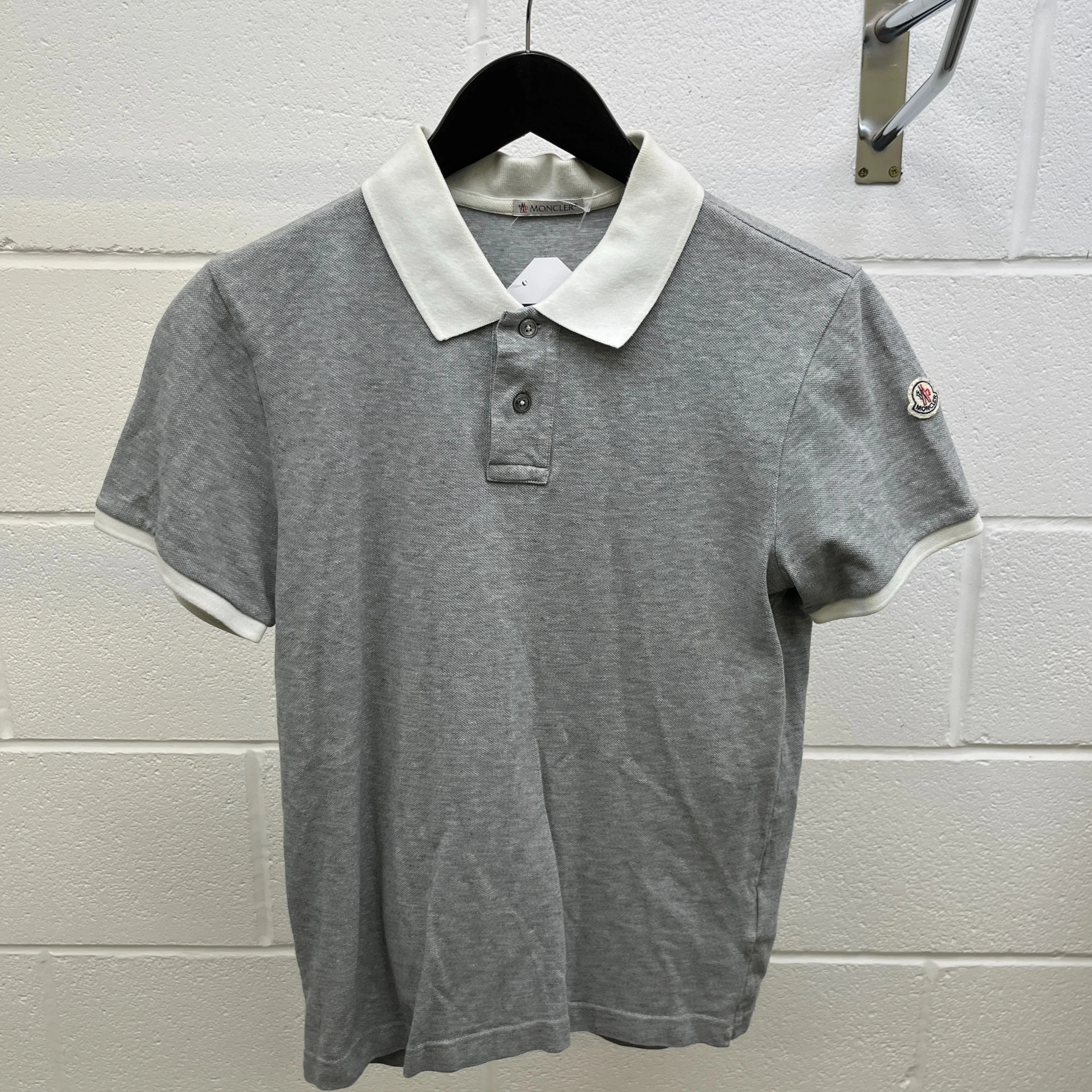 Men's Maglia Polo Shirt Grey Size S - Image 9