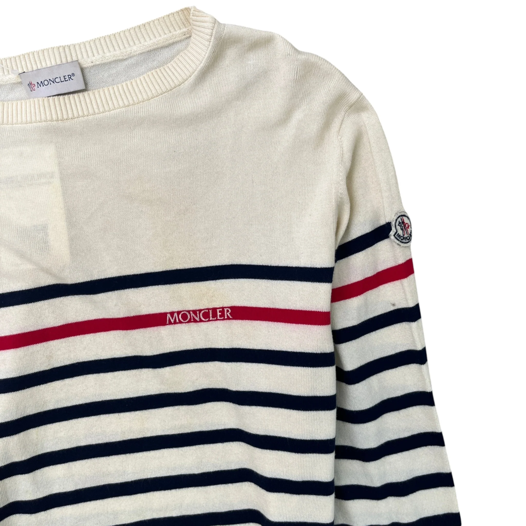 Men's Maglione Tricot Jumper Cream Size S - Image 5