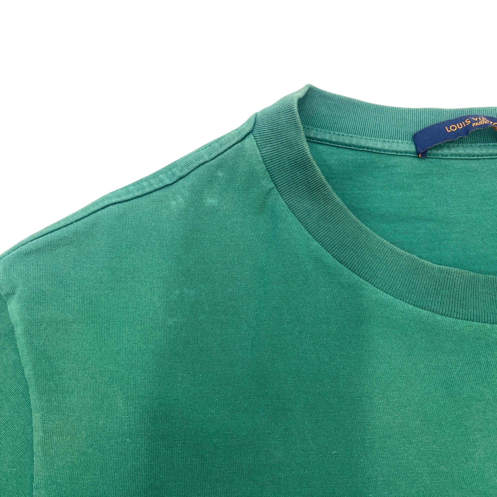 Men's Monogram Gradient T-Shirt Green Size XL - Image 12