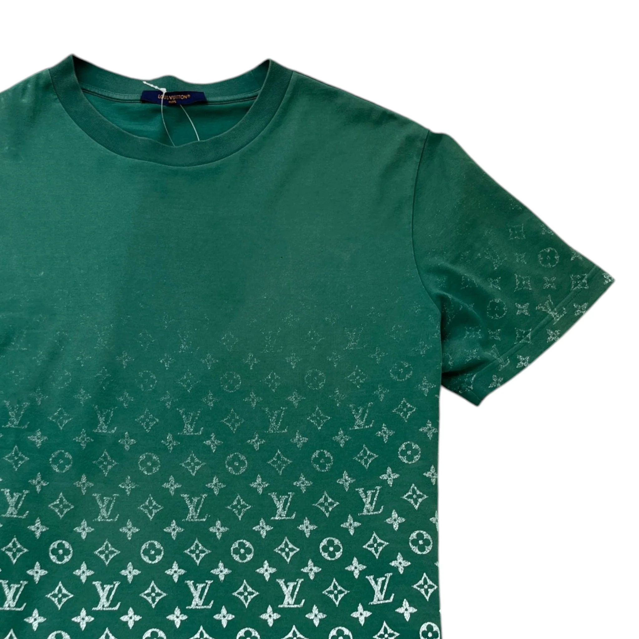 Men's Monogram Gradient T-Shirt Green Size XL - Image 3