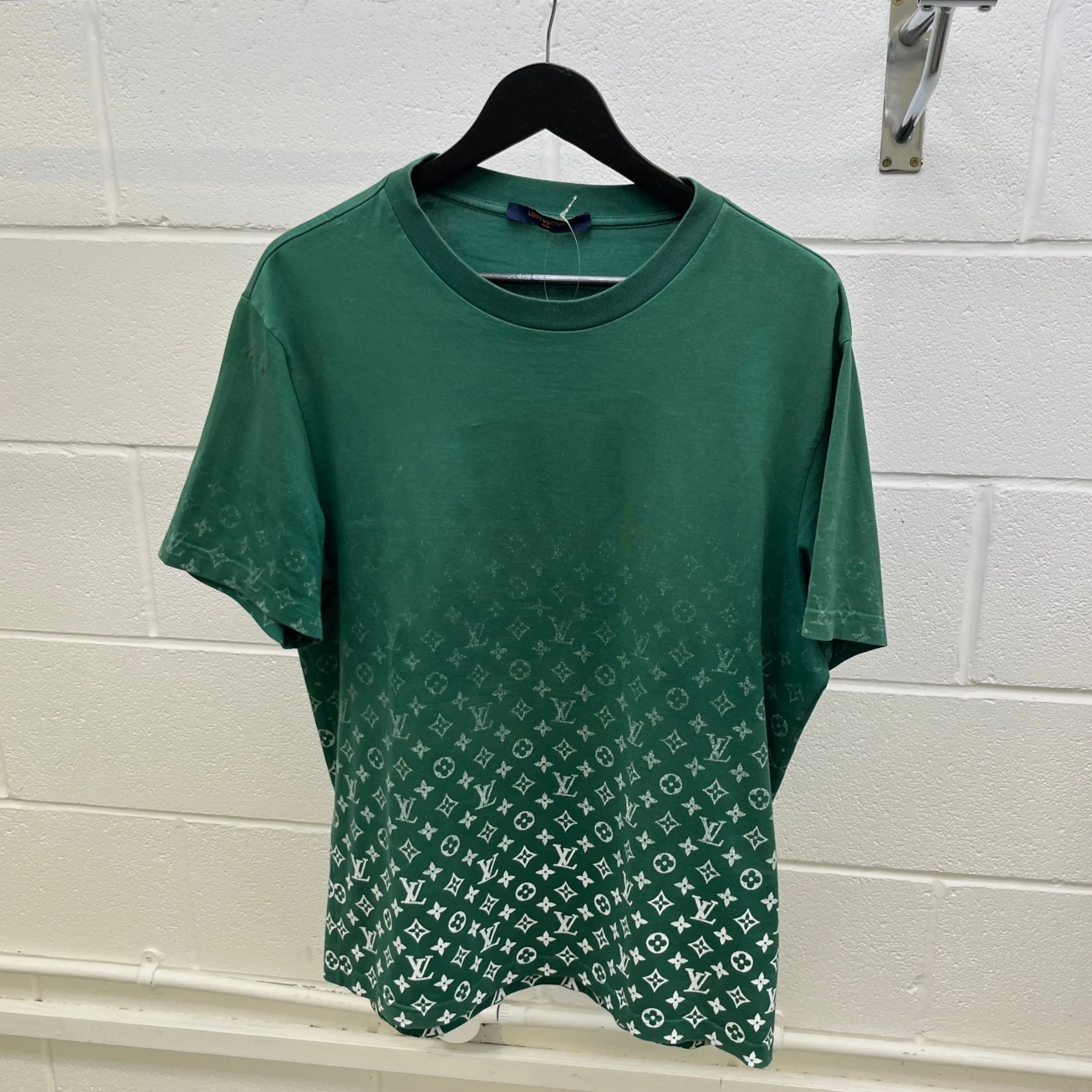 Men's Monogram Gradient T-Shirt Green Size XL - Image 9