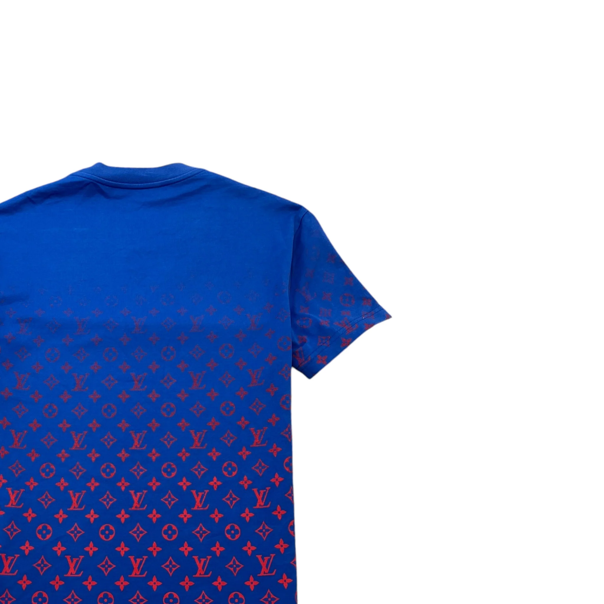 Men's Monogram Gradient T-Shirt Navy Size S - Image 4