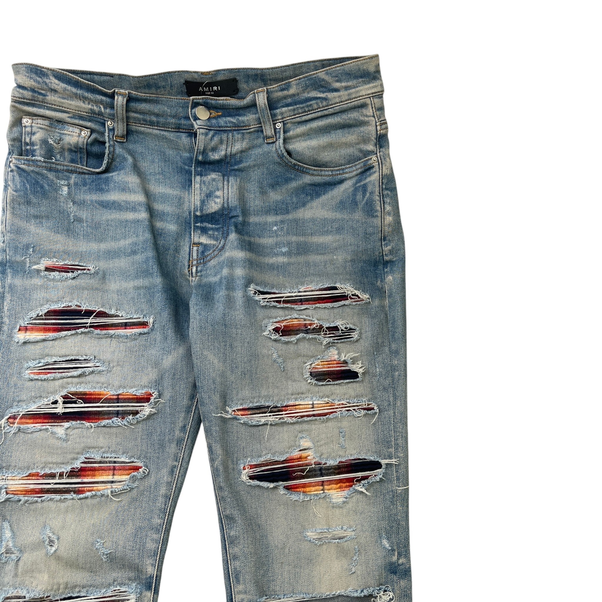 Men's Mx1 Distressed Jeans Blue Size Waist 32" - Image 3