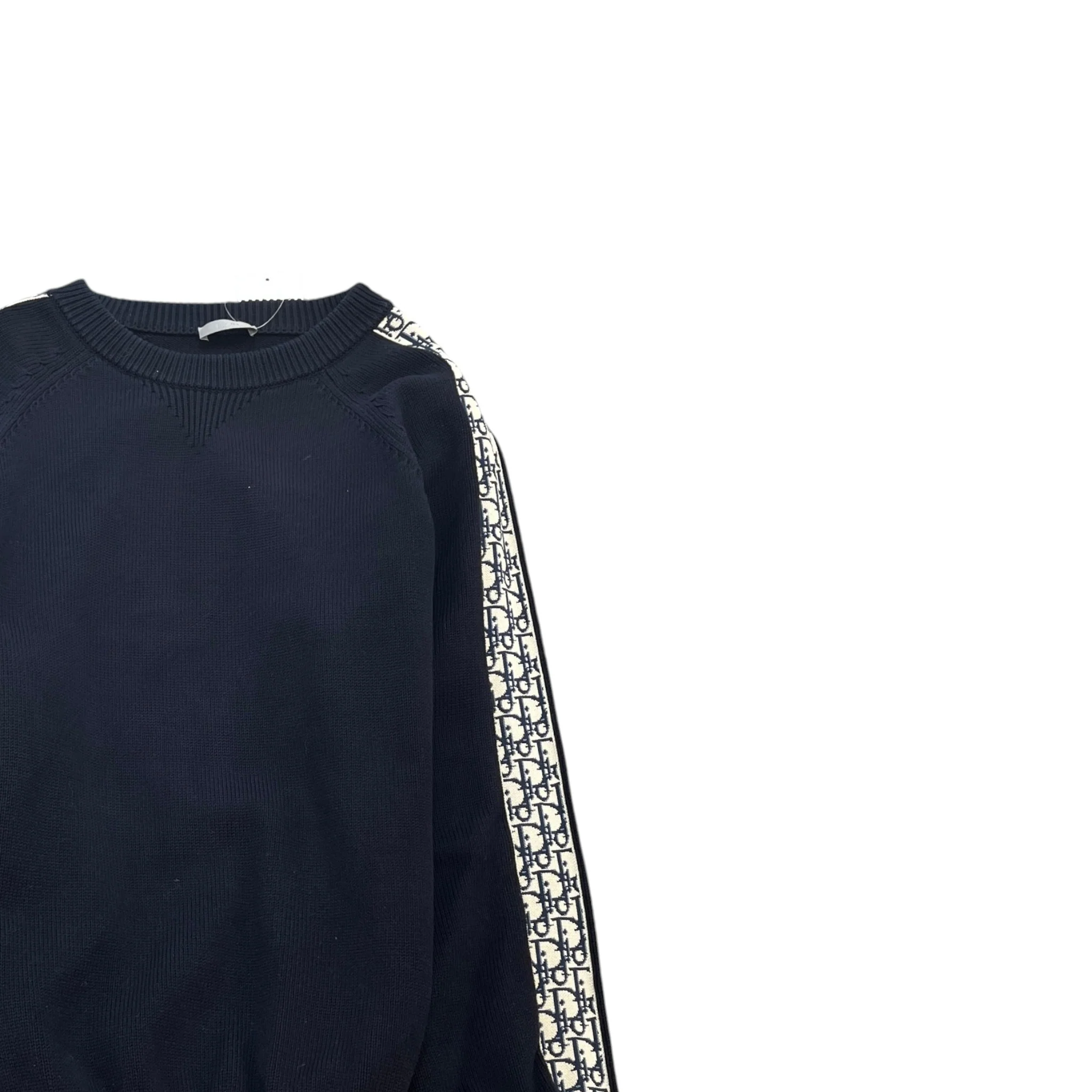Men's Oblique Insert Jumper Navy Size M - Image 3