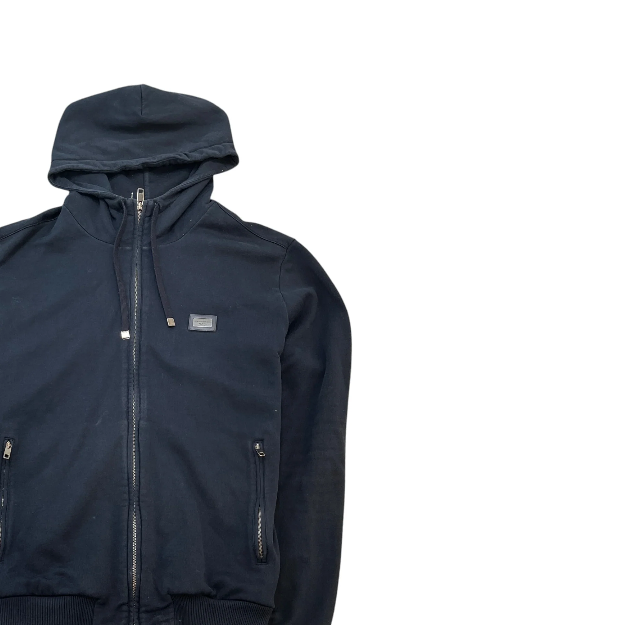 Men's Plaque Logo Hoodie Navy Size IT 52 / UK XL - Image 3