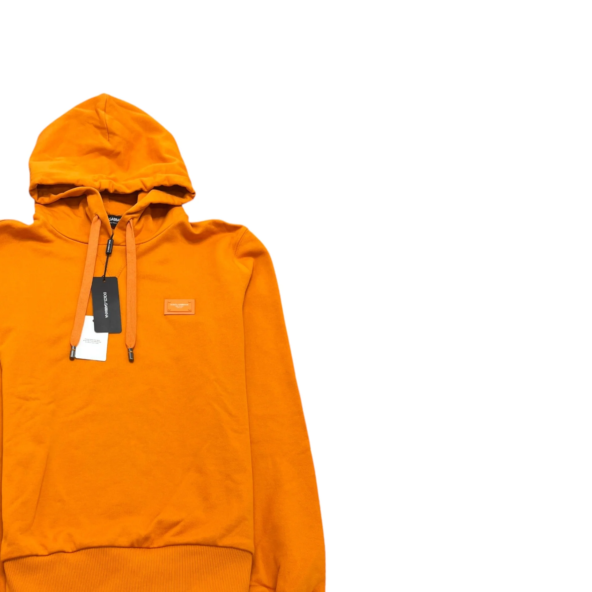 Men's Plaque Logo Hoodie Orange Size IT 48 / UK M - Image 3