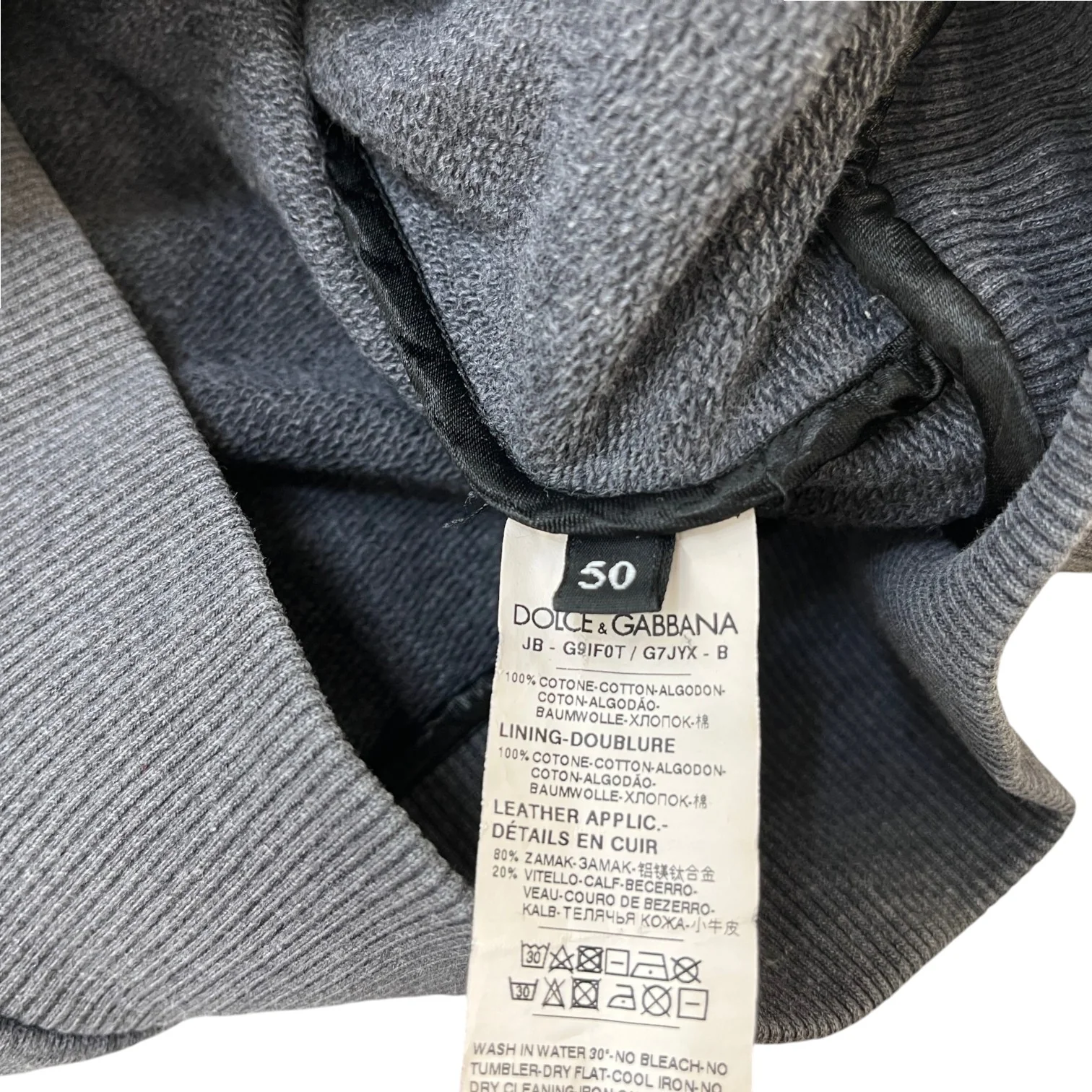 Men's Plaque Logo Zip Up Hoodie Grey Size IT 50 / UK L - Image 6