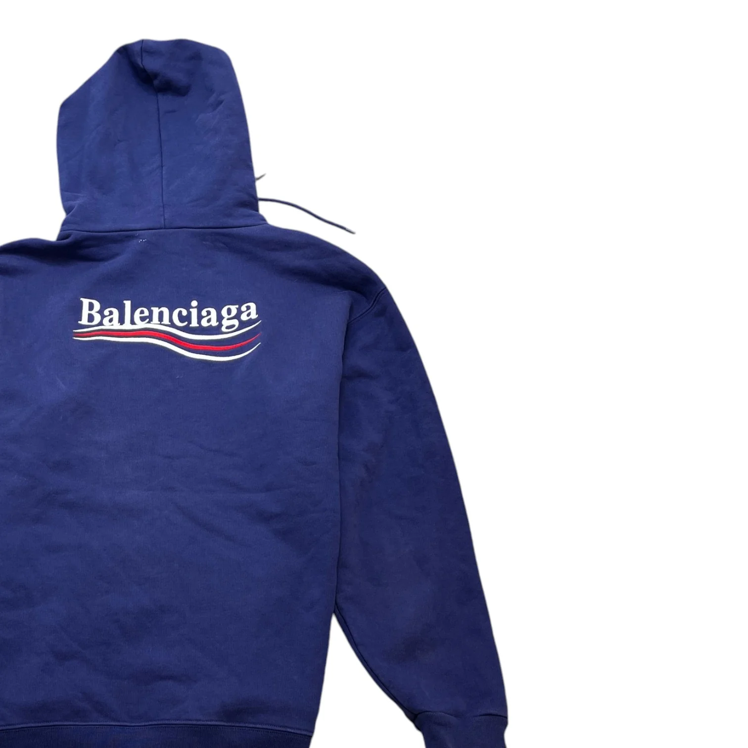 Men's Political Campaign Logo Hoodie Blue Size S - Image 4
