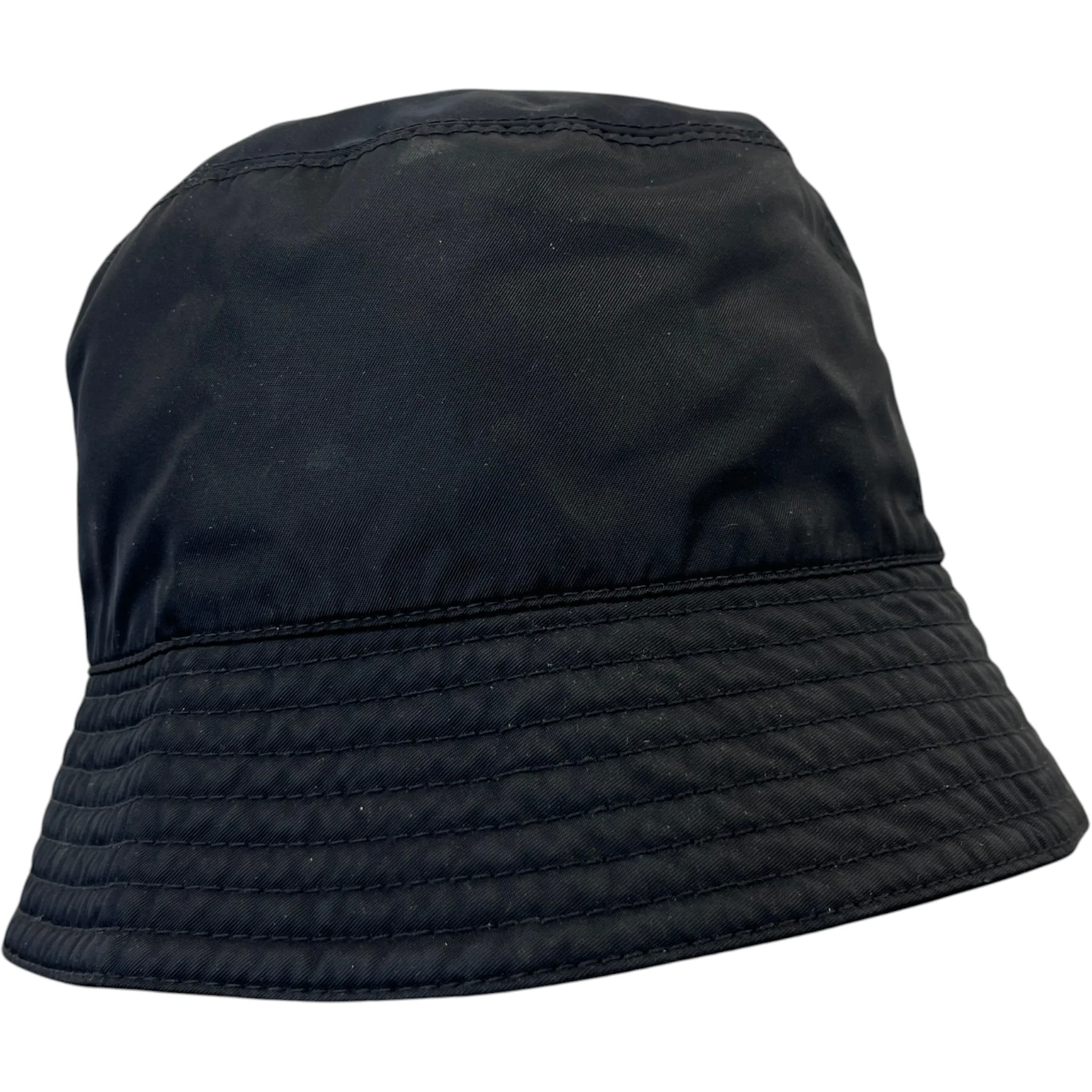 Men's Re-Nylon Plaque Logo Bucket Hat Black Size L - Image 4