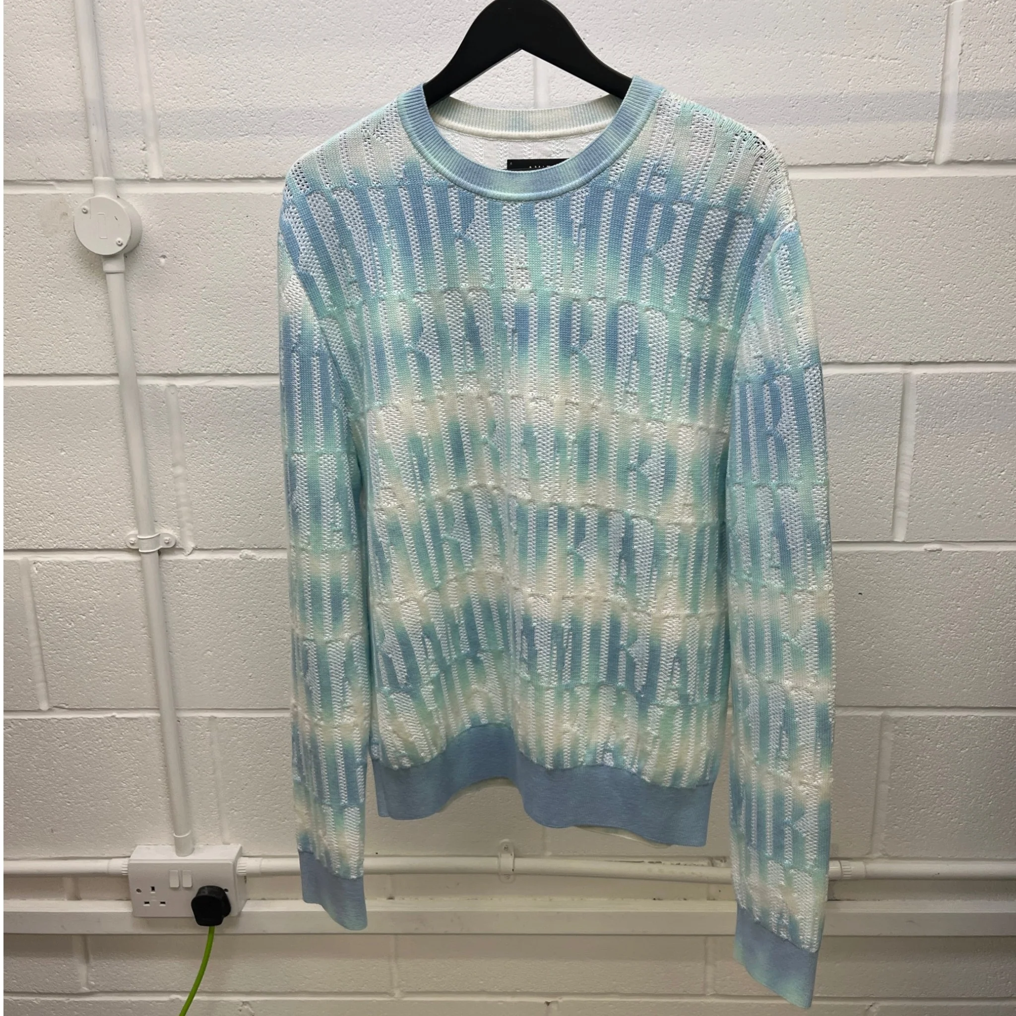 Men's Repeat Logo Jumper Blue Size L - Image 7