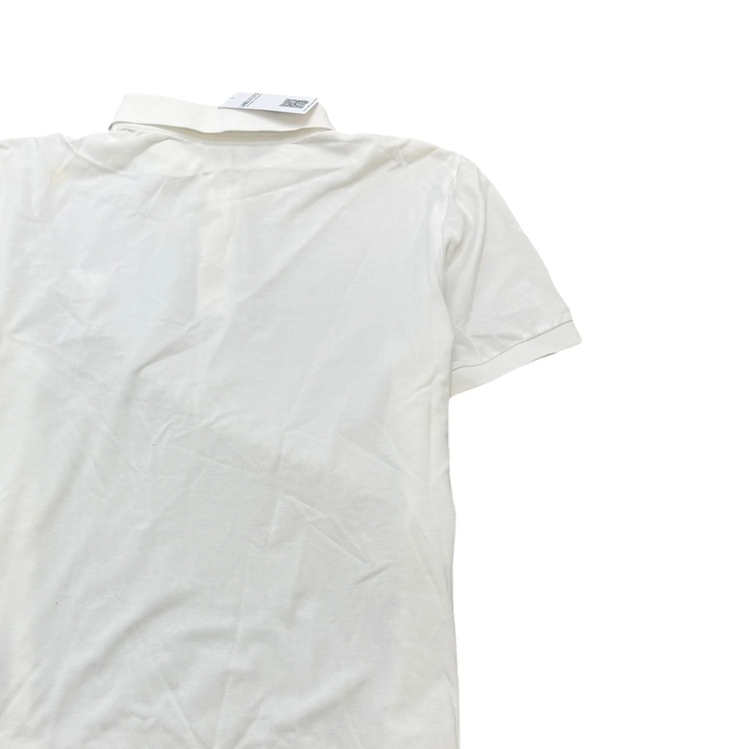 Men's Triangle Logo Polo Shirt White Size XL - Image 4