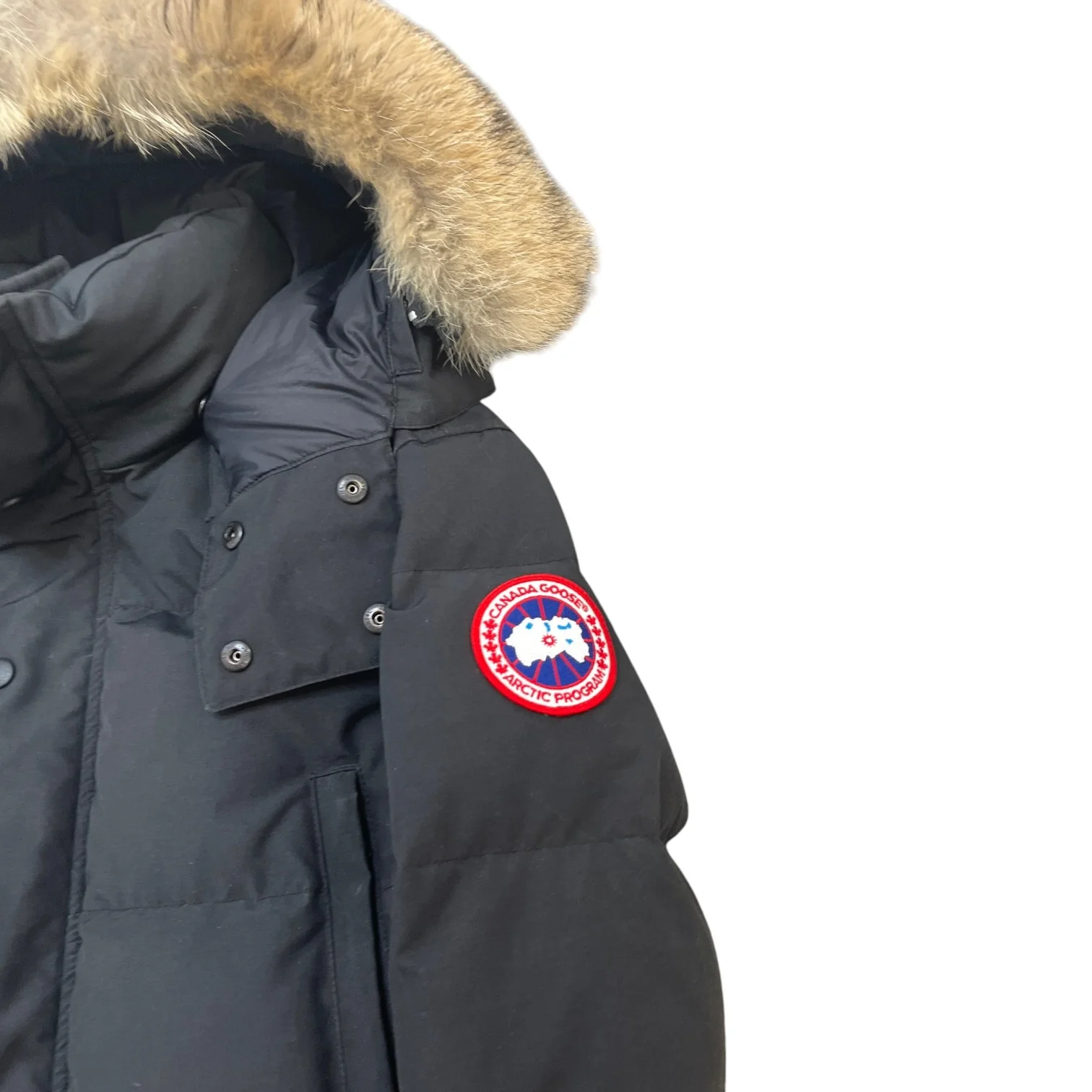Men's Wyndham Parka Down Jacket Black Size M - Image 5