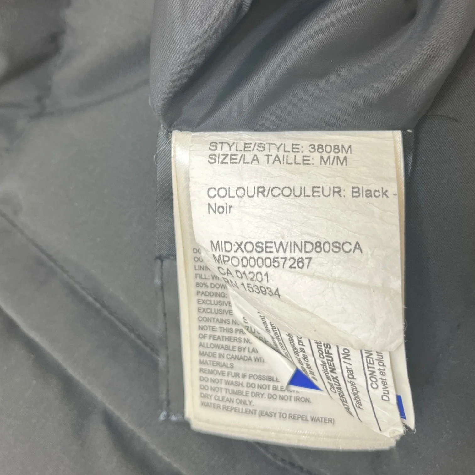 Men's Wyndham Parka Down Jacket Black Size M - Image 8