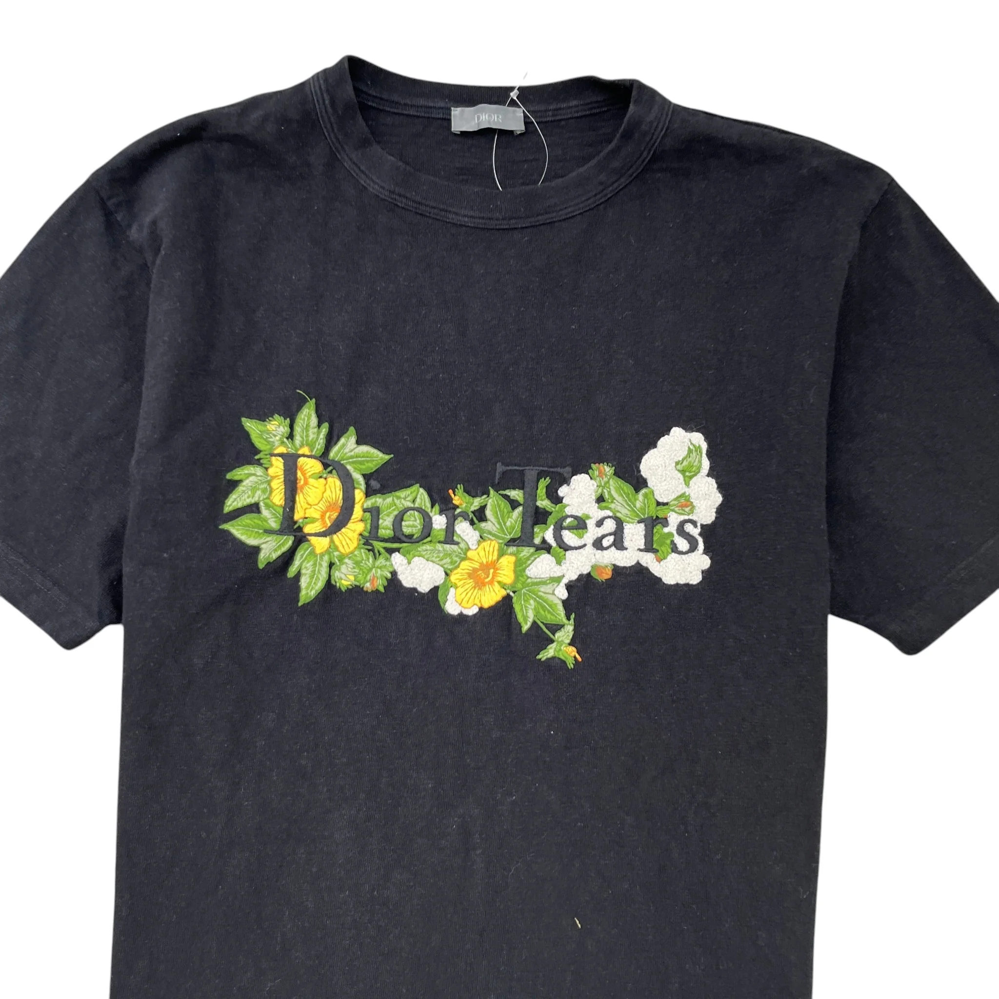 Men's X Denim Tears Logo Print T-Shirt Black Size M - Image 5