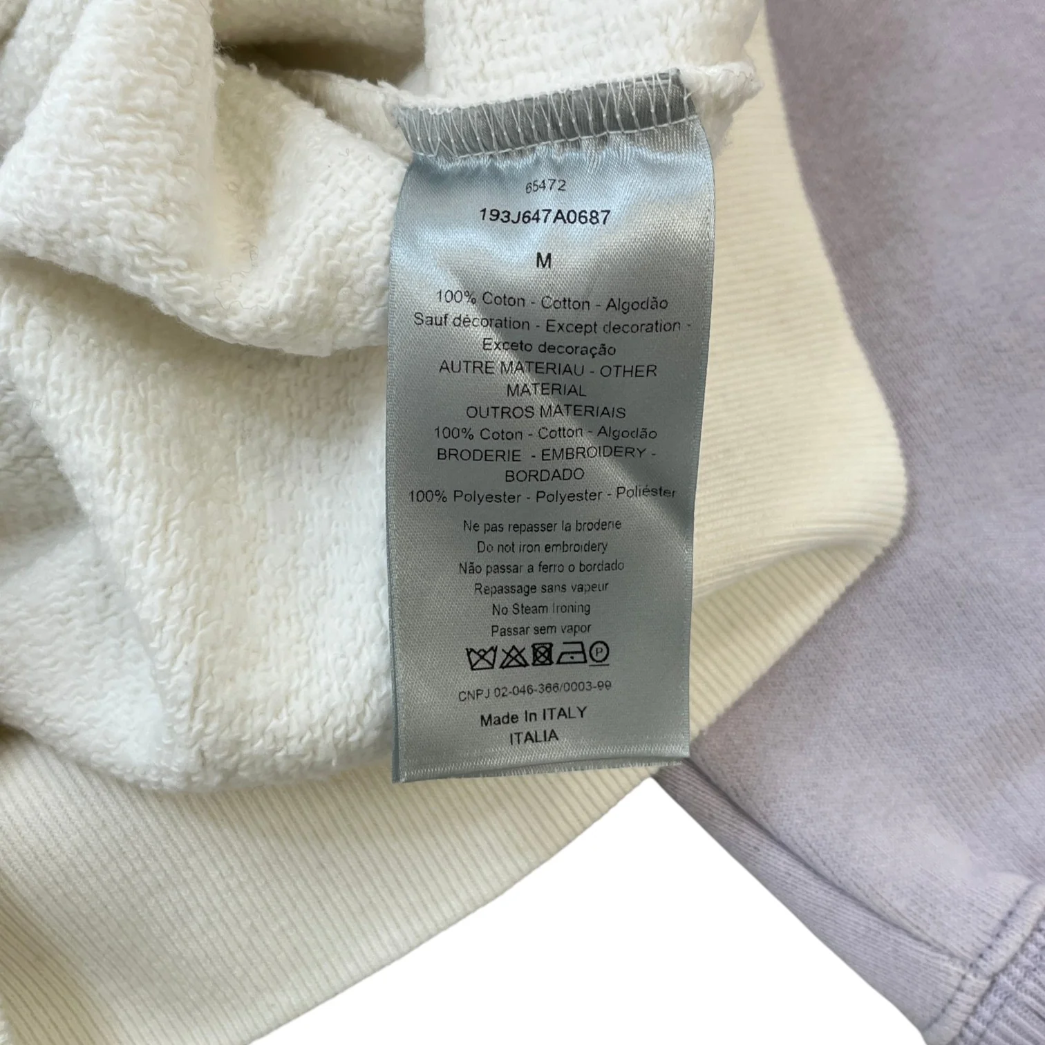 Men's X Kenny Scharf Logo Embroidered Varsity Hoodie White Size M - Image 8