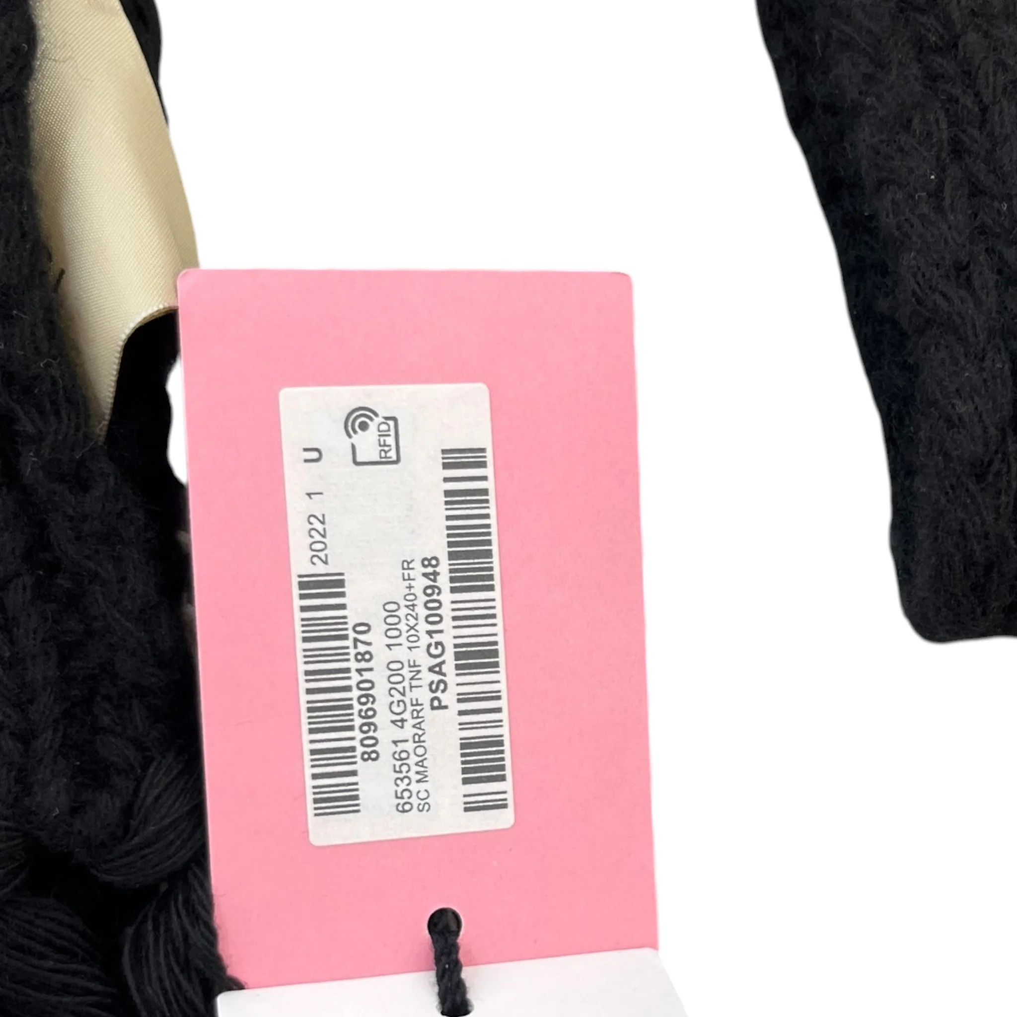 Men's X North Face Cable Knit Scarf Black - Image 6