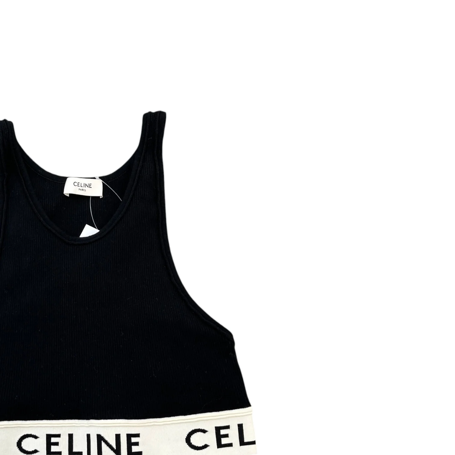 Women's Athletic Knit Sports Tank Top Black Size M - Image 3