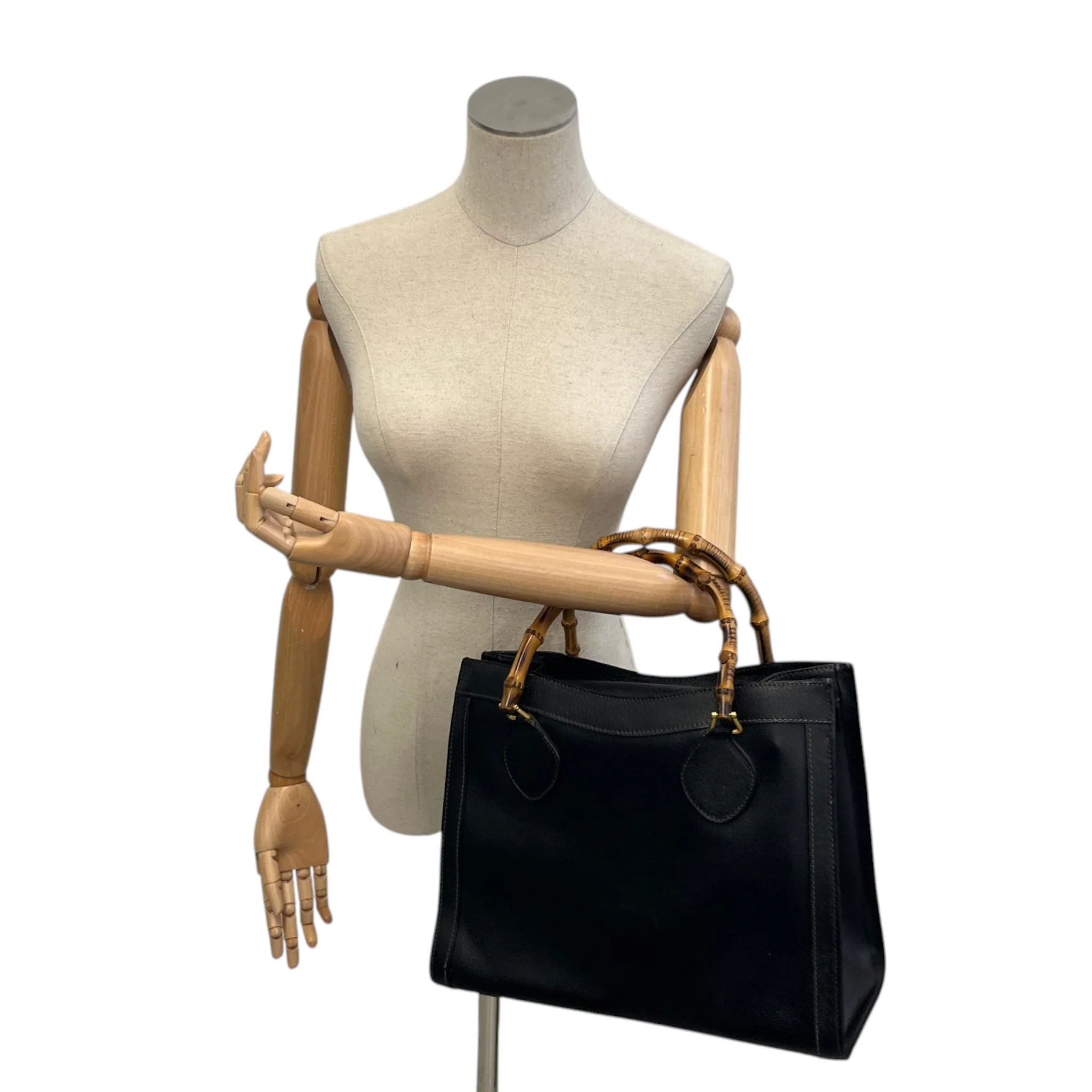 Women's Bamboo Diana Bag Black - Image 2