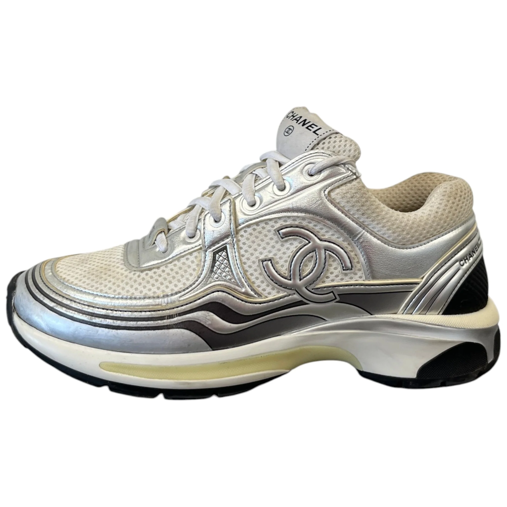 Women's Cc Runners Low Trainers Silver Size EU 39.5 / UK 6.5 - Image 5