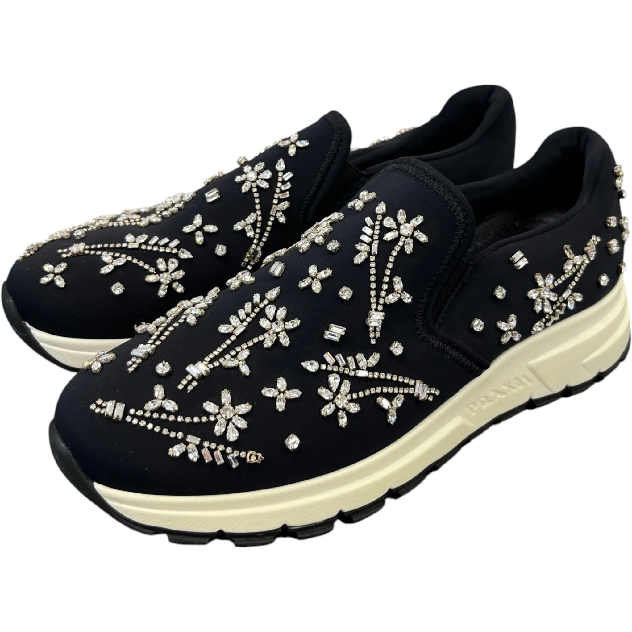 Women's Crystal Prax01 Slip On Low Trainers Black Size EU 37 / UK 4 - Image 9