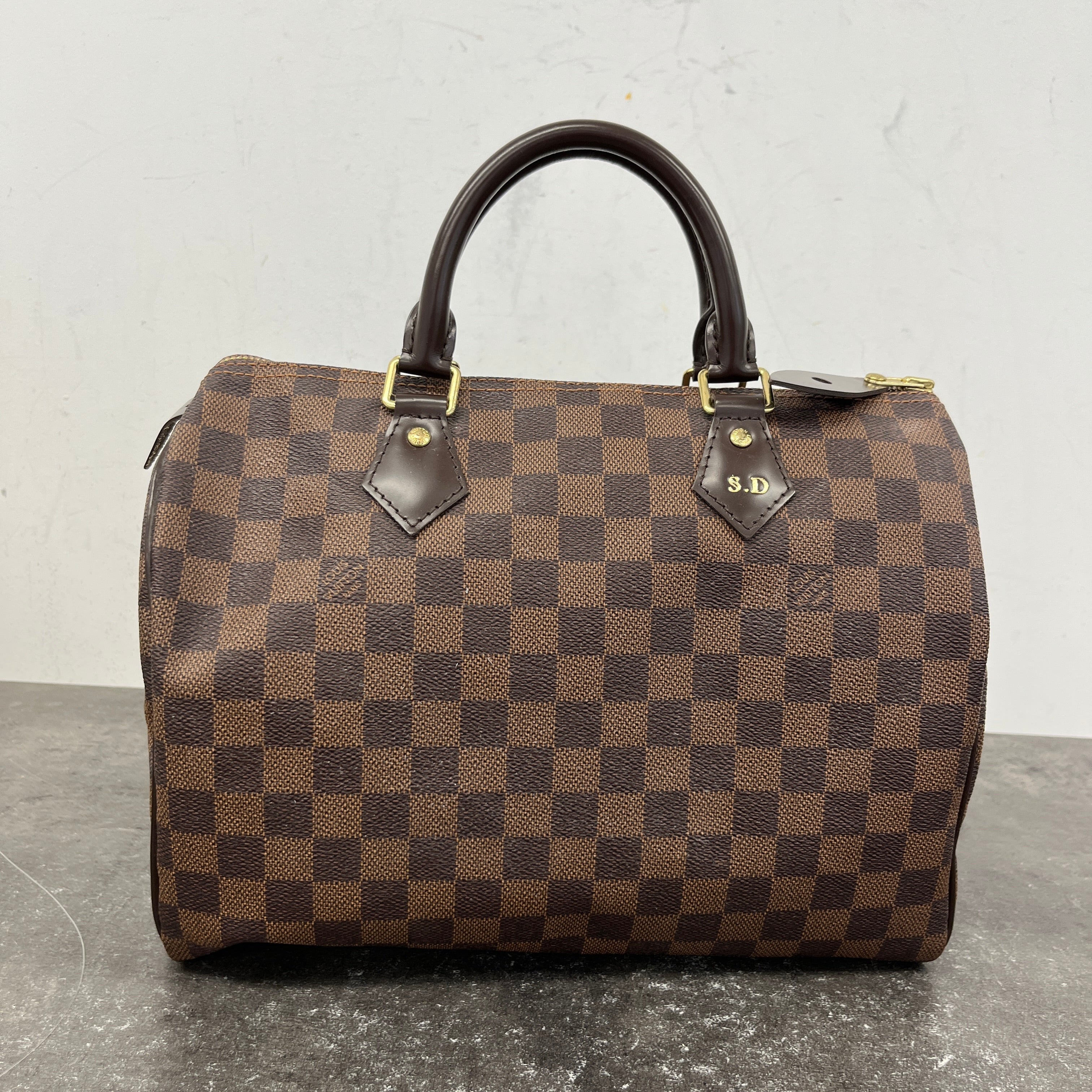 Women's Damier Ebene Speedy 30 Bag Brown - Image 12