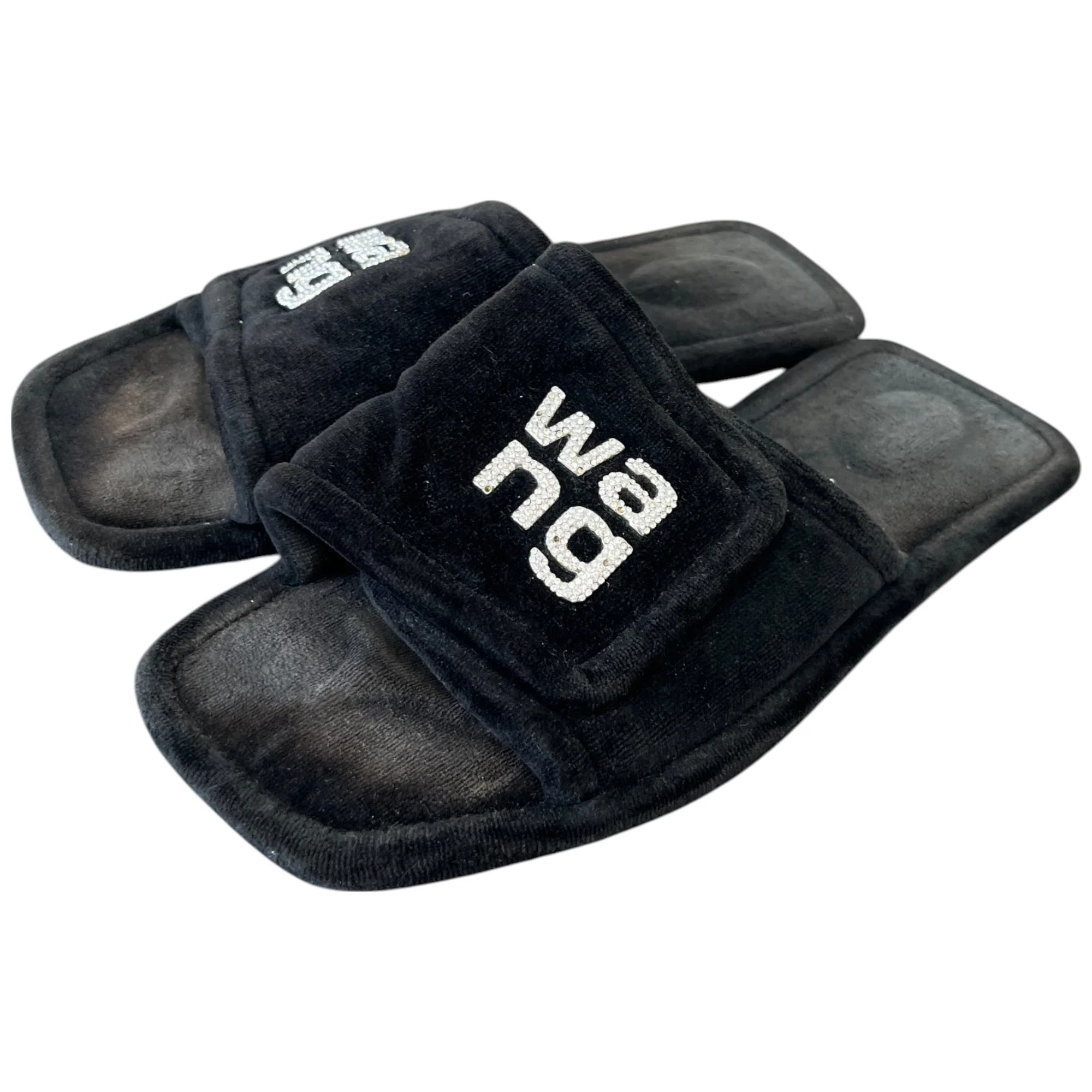 Women's Embellished Logo Slippers Black Size EU 40 / UK 7 - Image 9