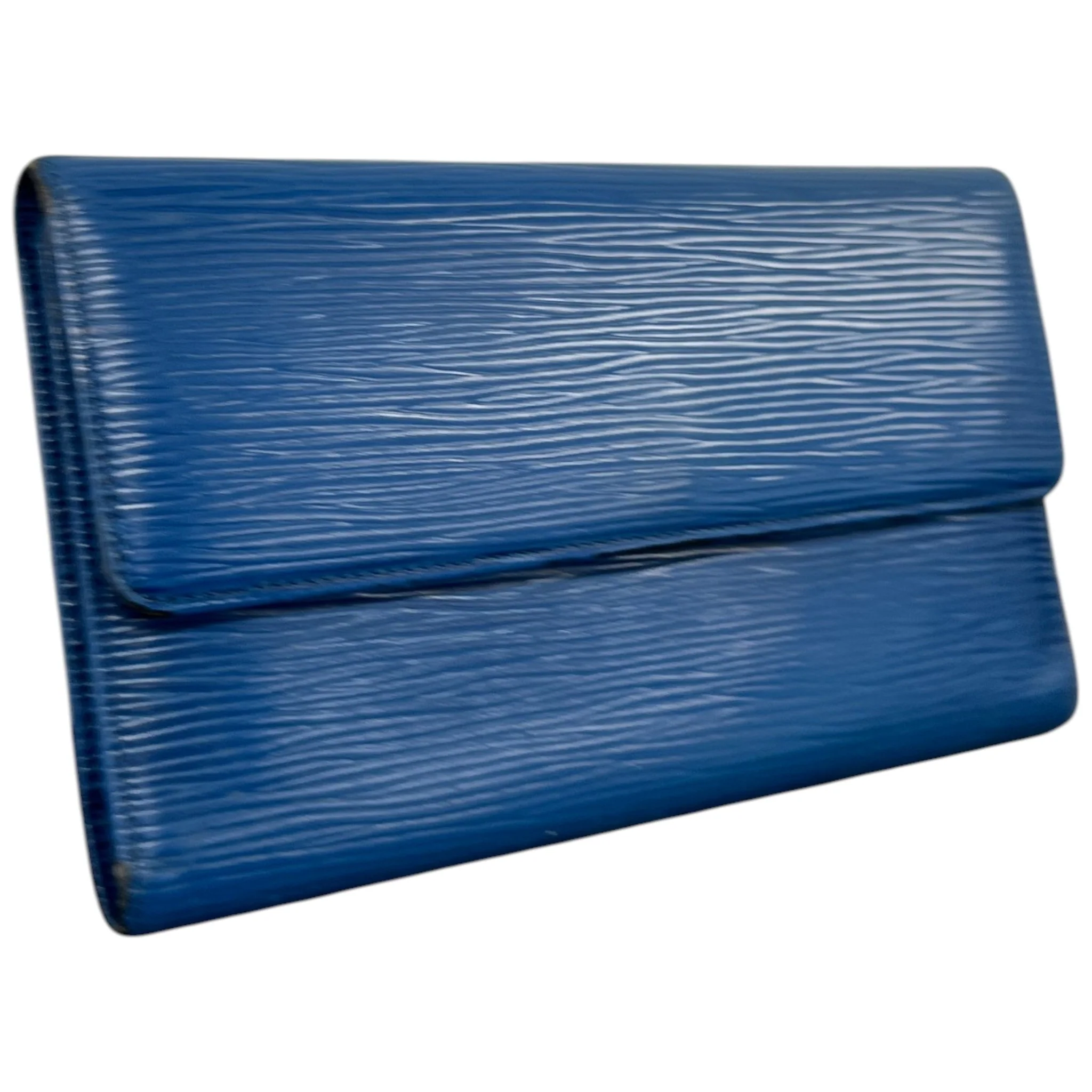 Women's Epi Porte Tresor International Trifold Wallet Blue - Image 3