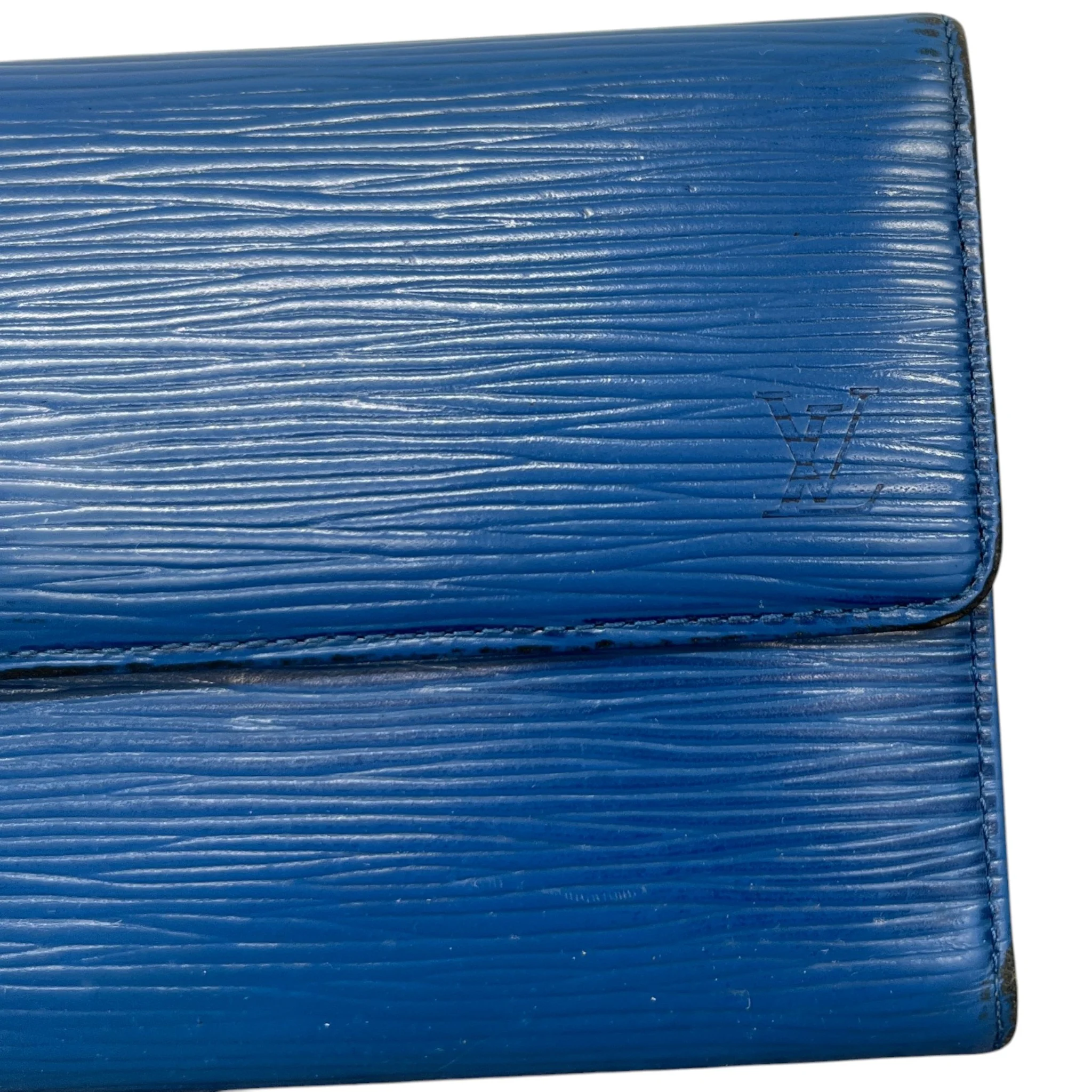 Women's Epi Porte Tresor International Trifold Wallet Blue - Image 5
