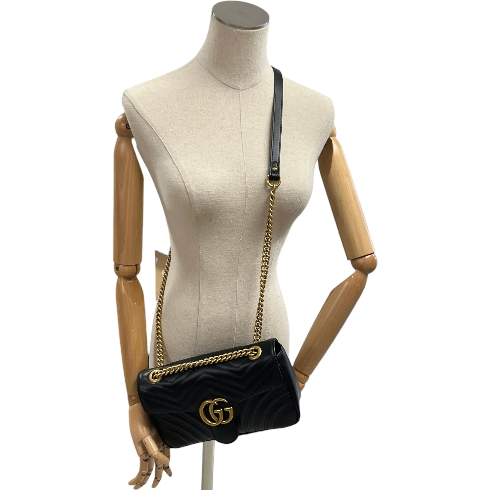Women's Gg Marmont Flap Bag Black - Image 2