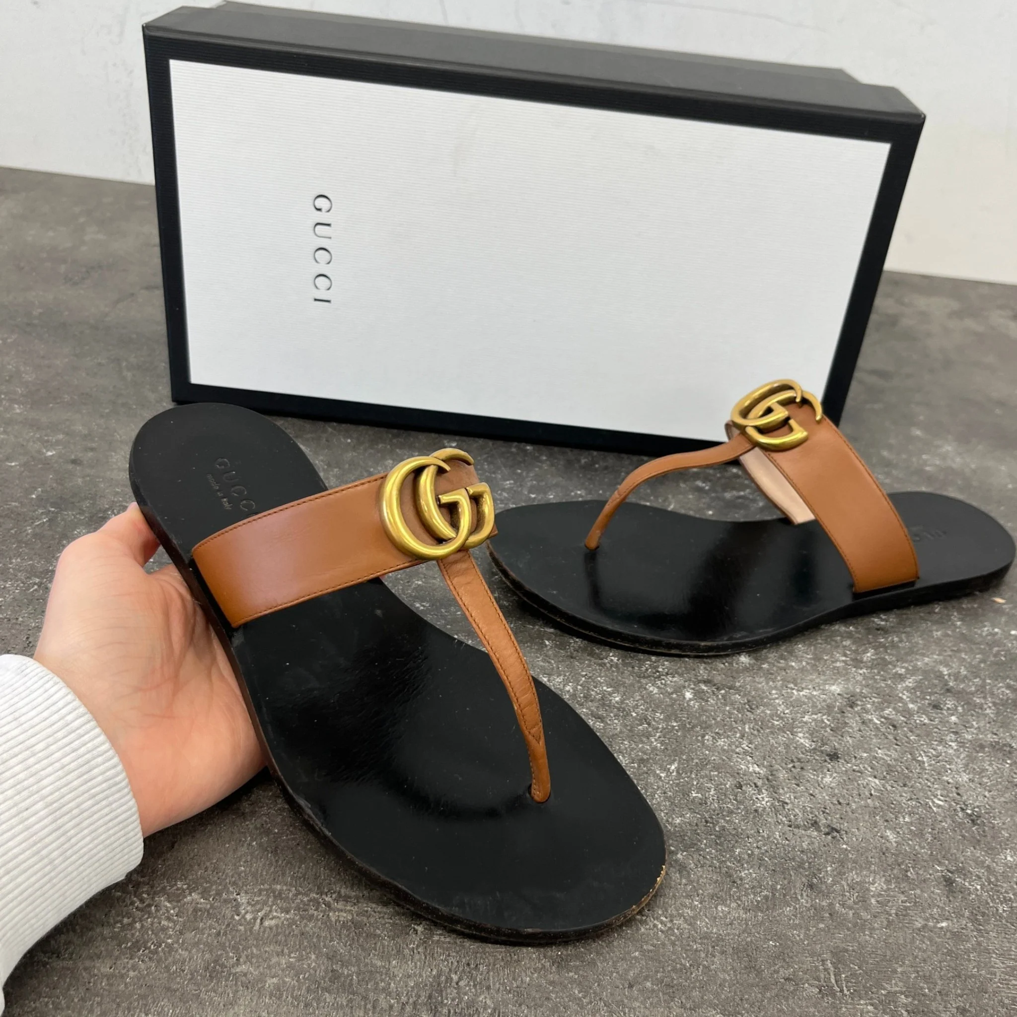 Women's Gg Marmont Sandals Brown Size EU 35.5 / UK 2.5 - Image 10