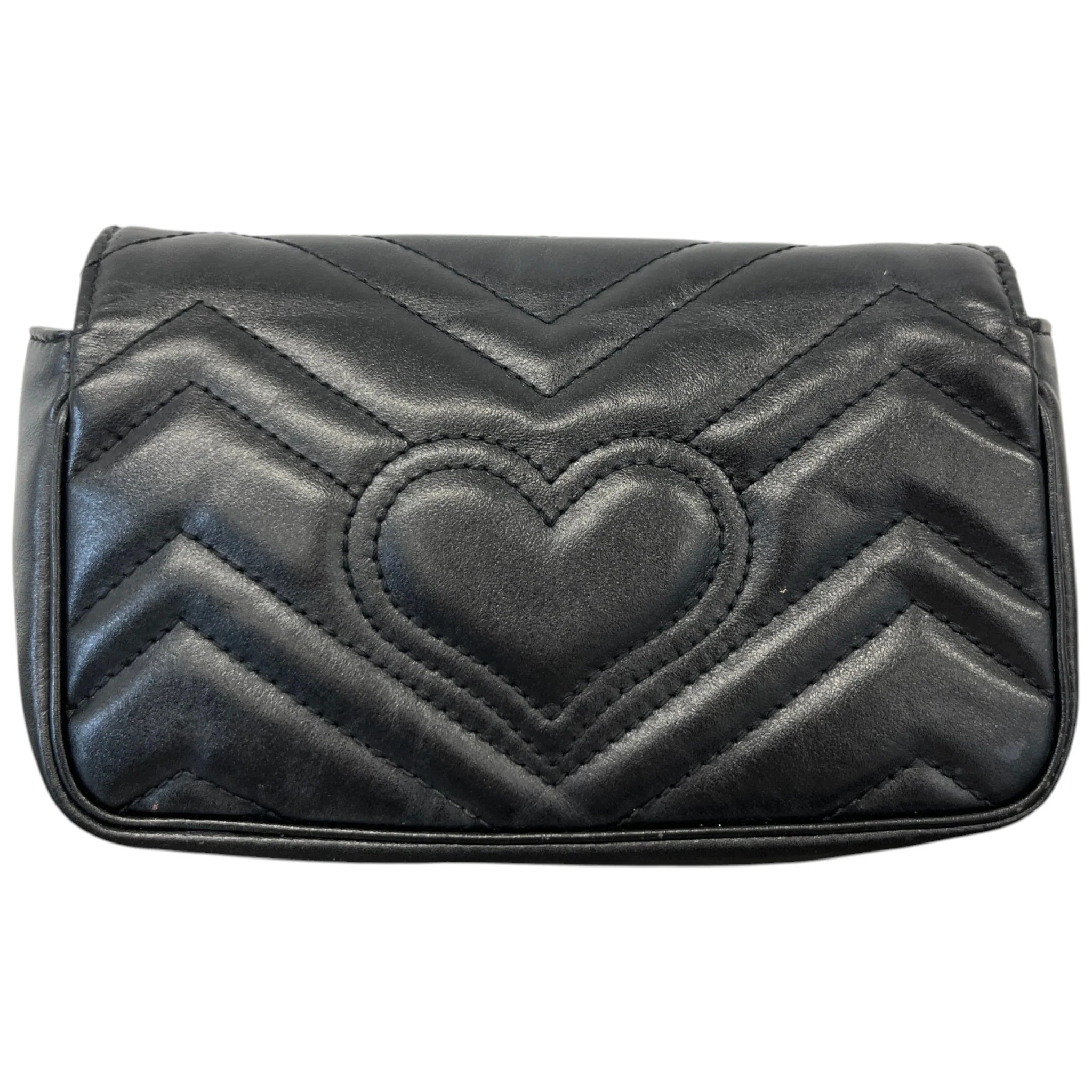 Women's Gg Marmont Super Mini Bag Black - Image 3