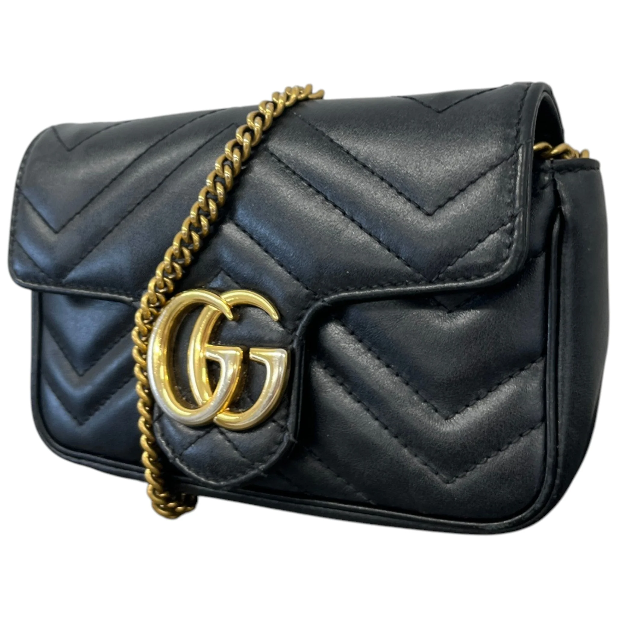 Women's Gg Marmont Super Mini Bag Black - Image 5