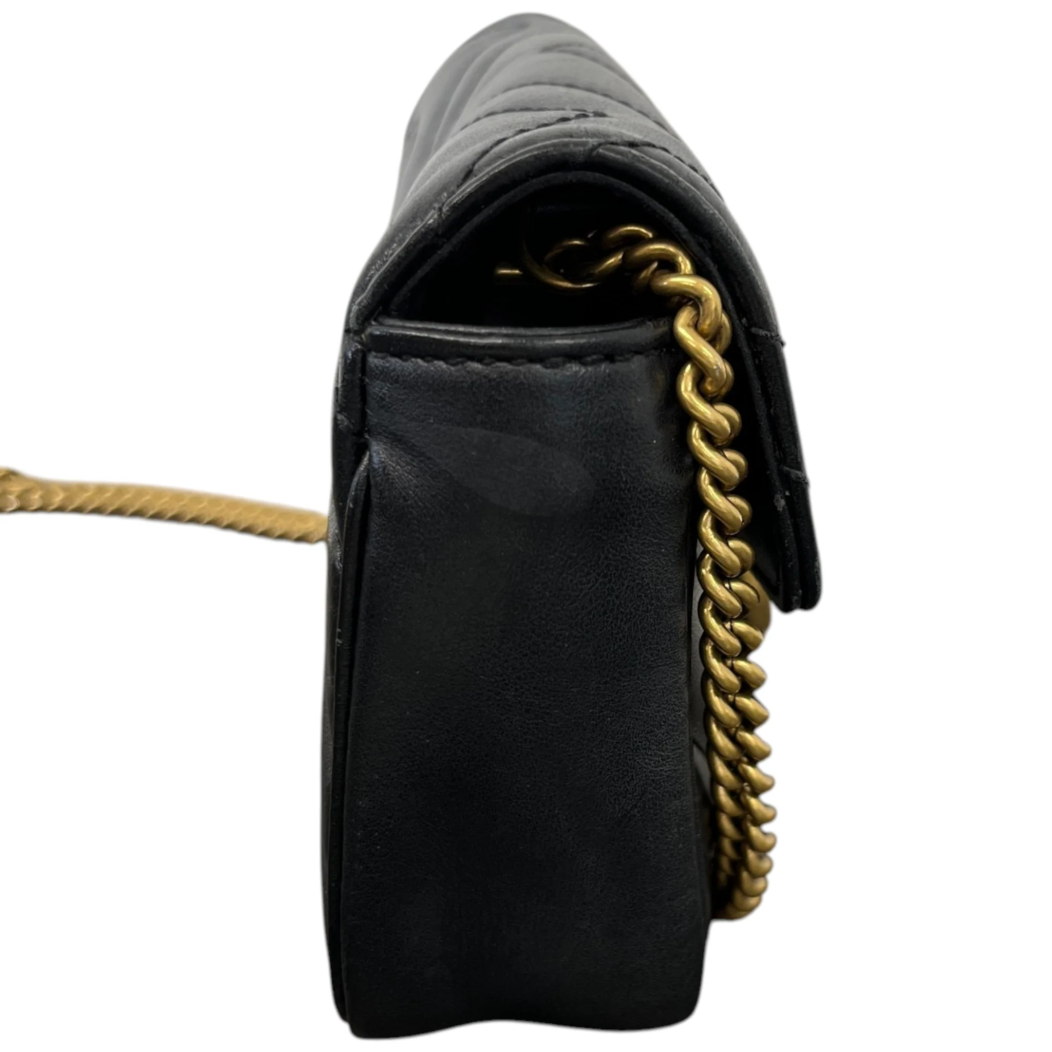 Women's Gg Marmont Super Mini Bag Black - Image 6