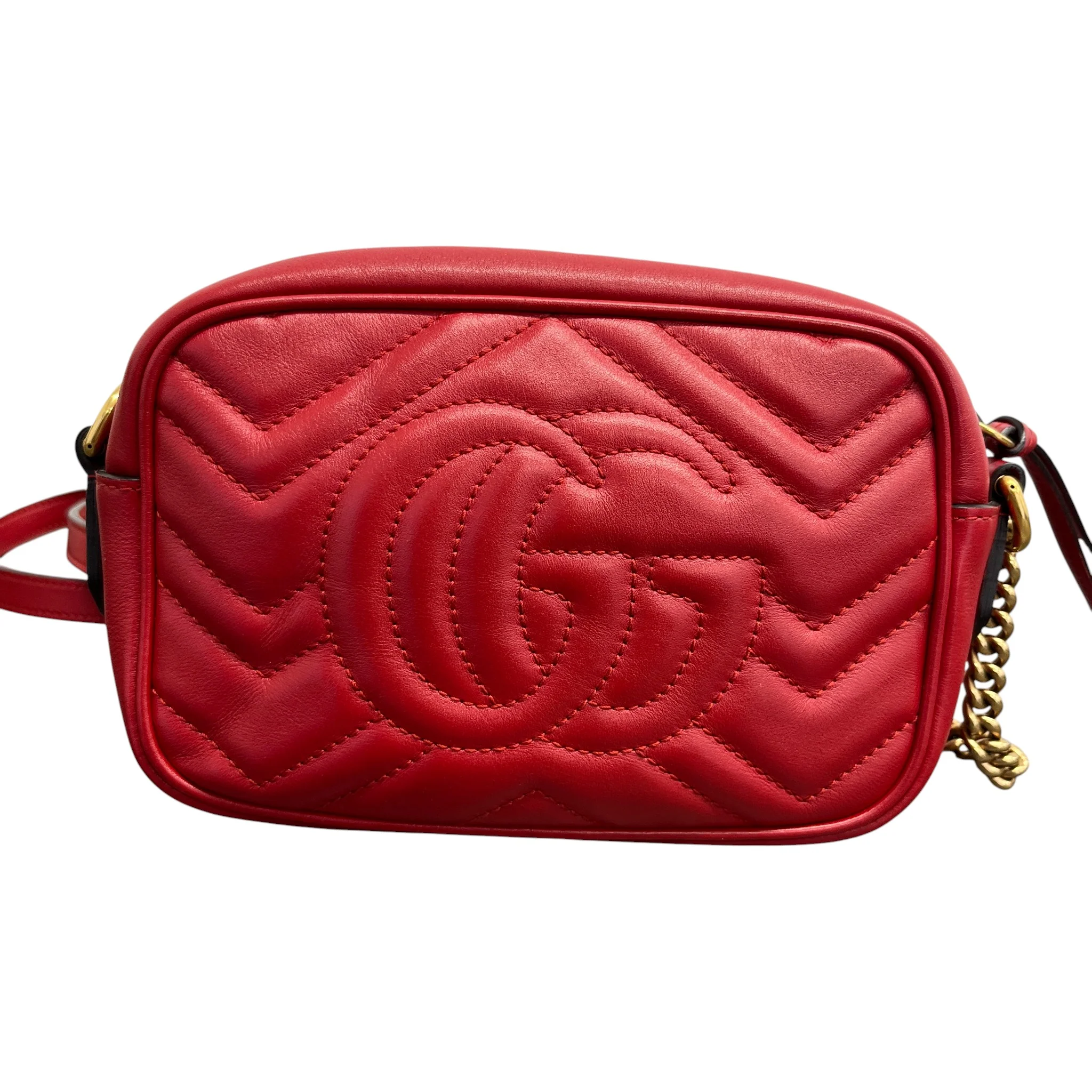Women's Gg Mini Marmont Camera Bag Red - Image 3
