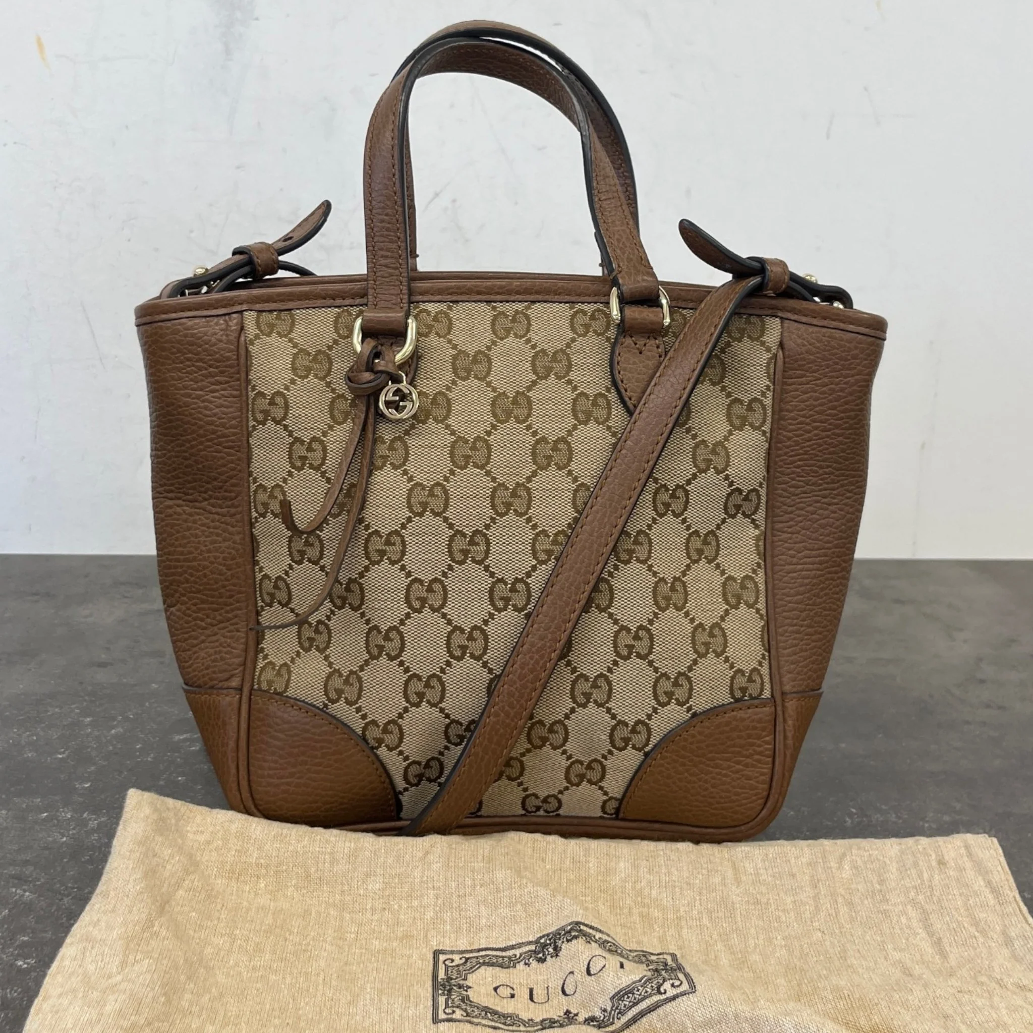 Women's Gg Supreme Bree Satchel Bag Brown - Image 14