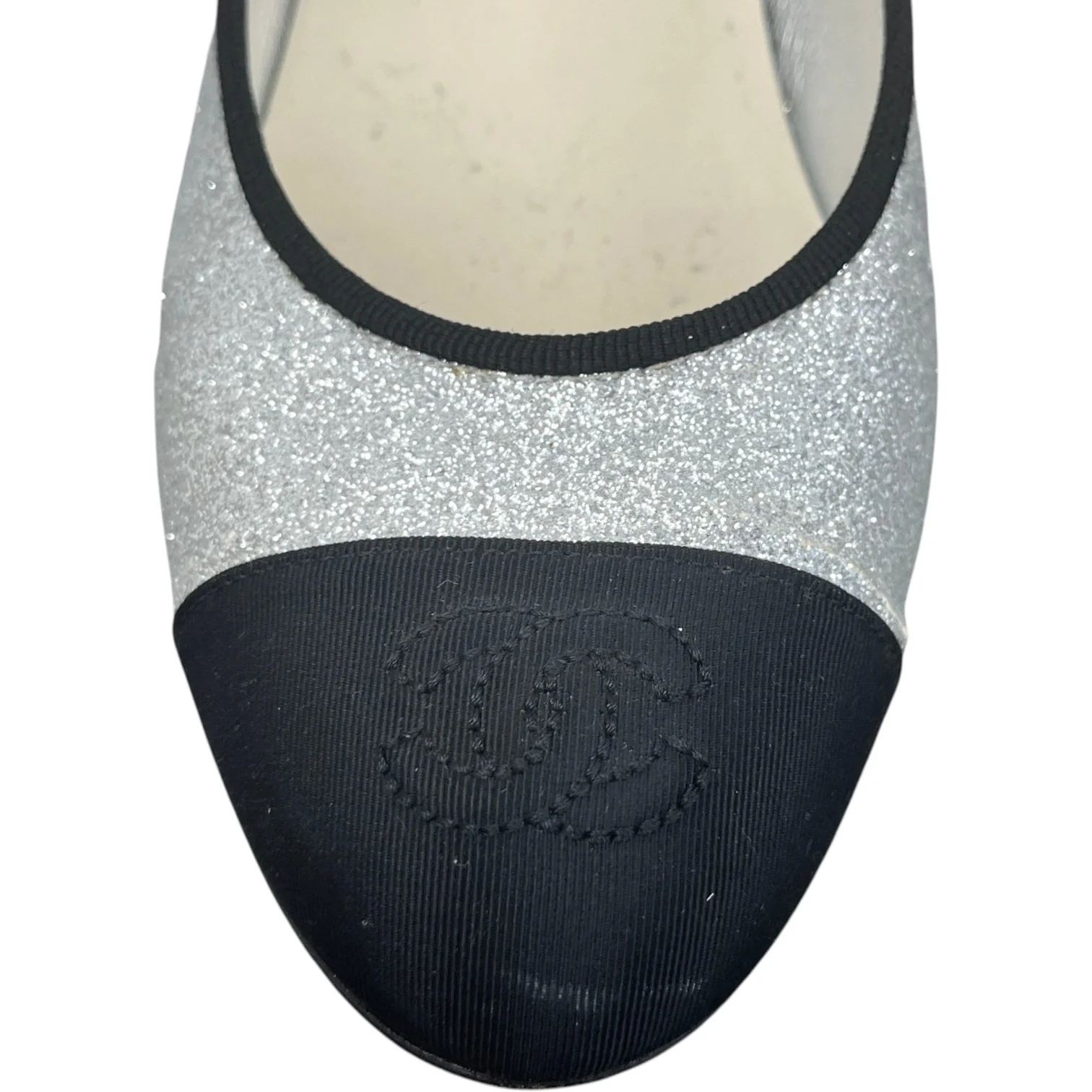 Women's Glitter Cc Toe Cap Mules Silver Size EU 35.5 / UK 2.5 - Image 10