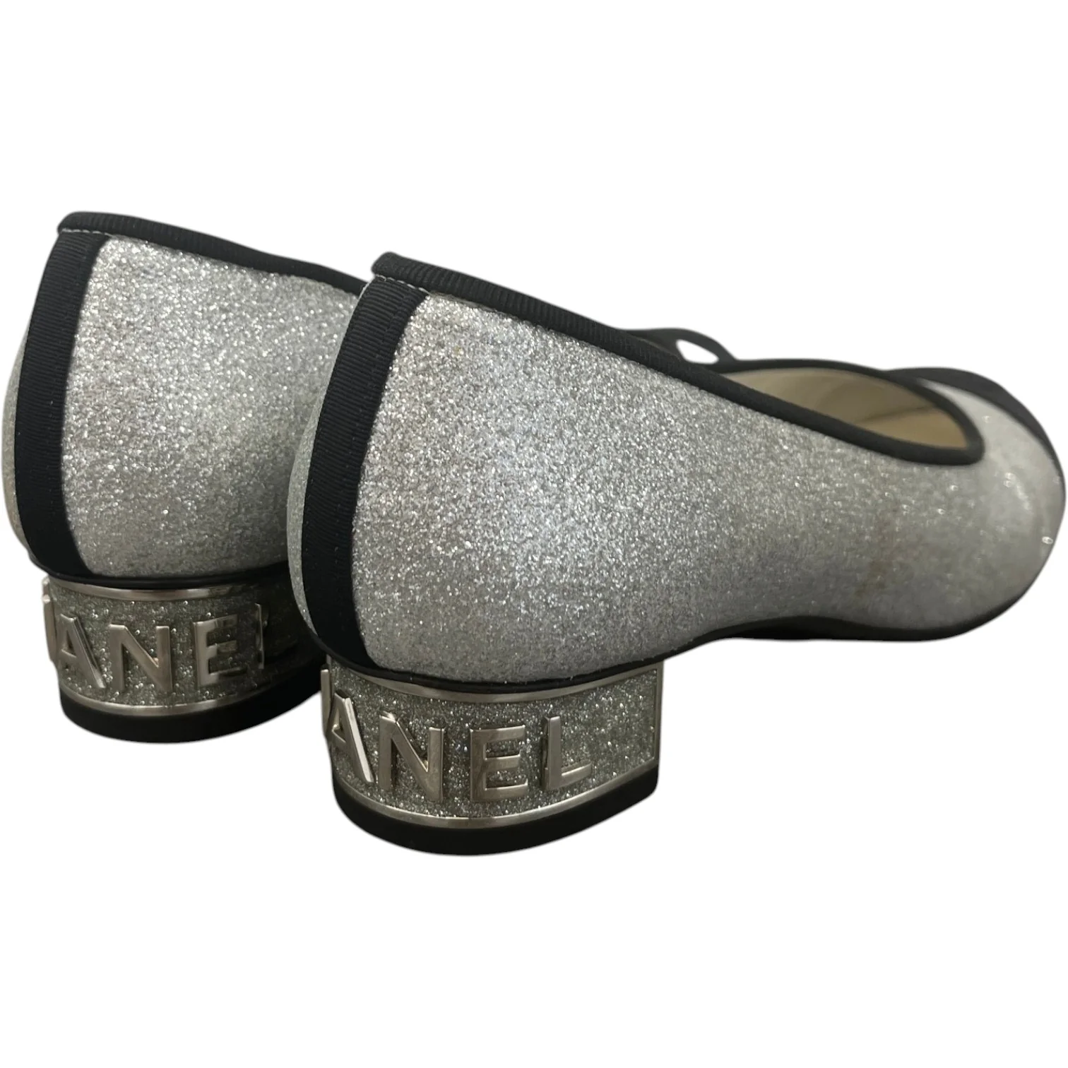Women's Glitter Cc Toe Cap Mules Silver Size EU 35.5 / UK 2.5 - Image 6