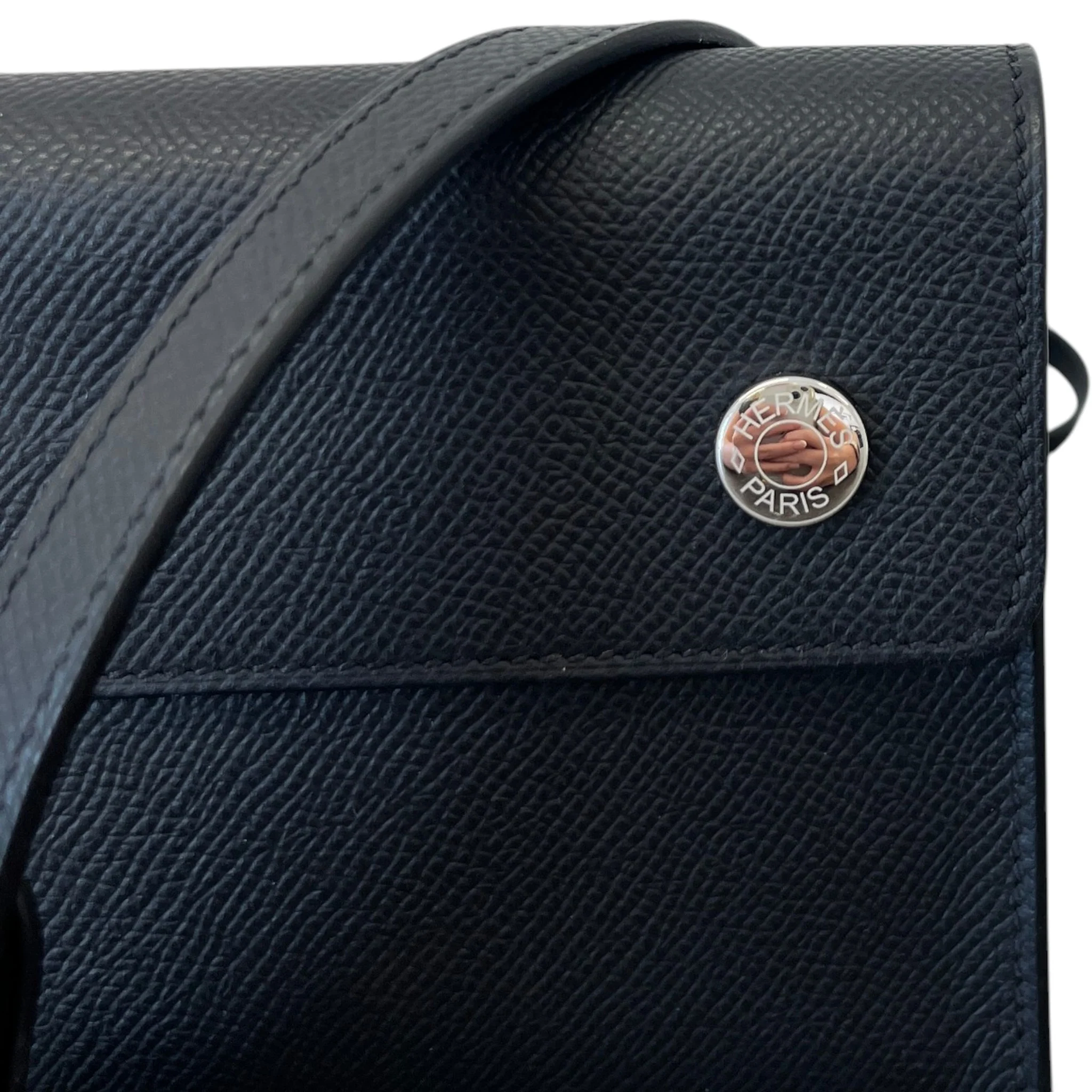 Women's Hermèsnap Wallet Bag Black - Image 10
