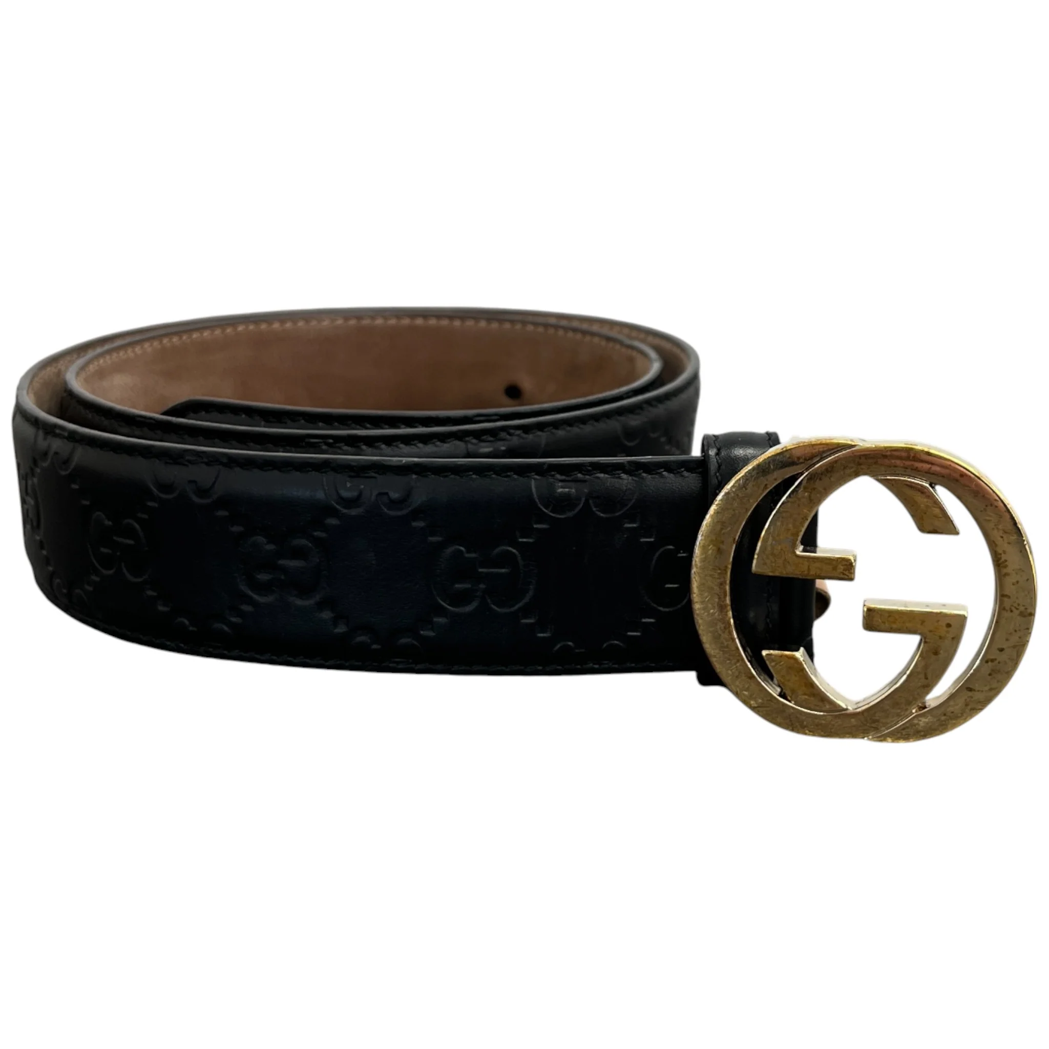 Women's Interlocking G Belt Black Size 80CM / UK 8 - Image 4