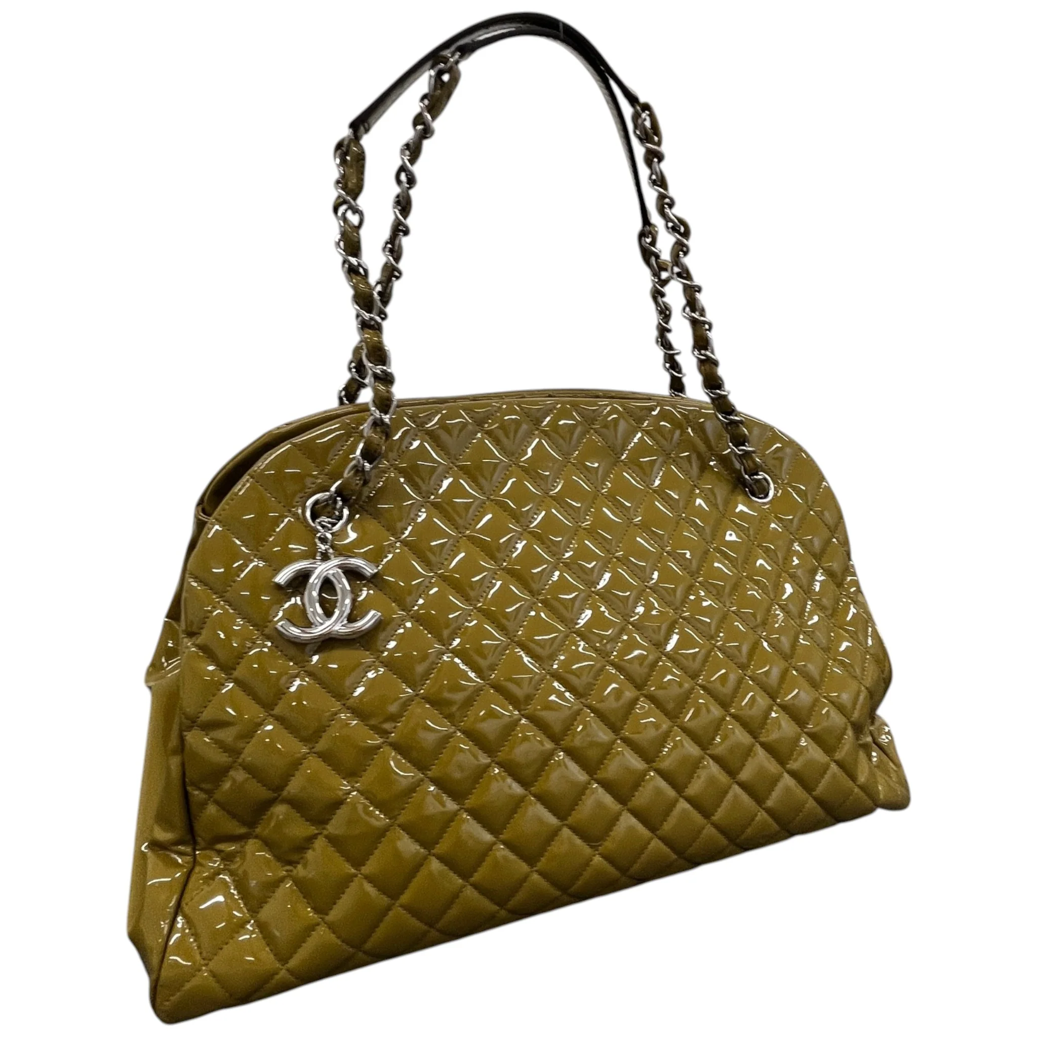 Women's Large Just Mademoiselle Bowling Olive Bag Green - Image 5