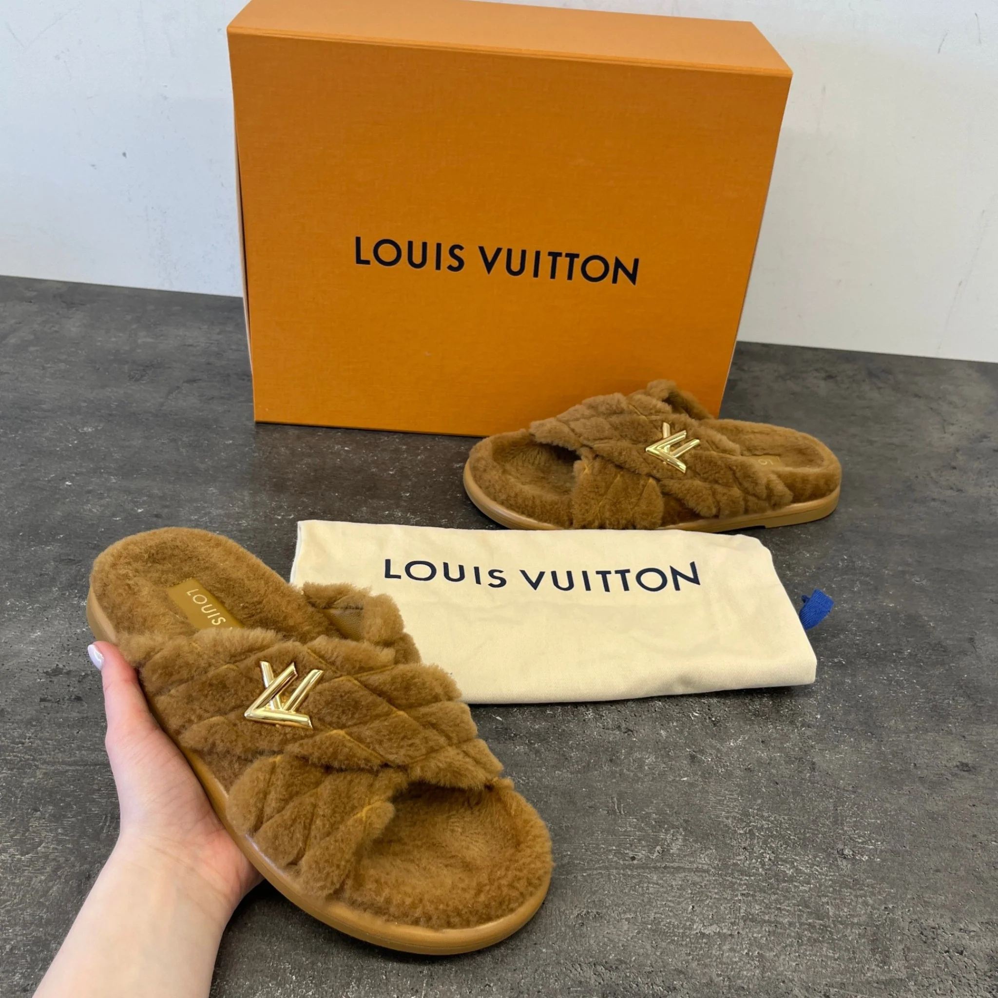 Women's Lv Bliss Comfort Mules Sandals Brown Size EU 38 / UK 5 - Image 12