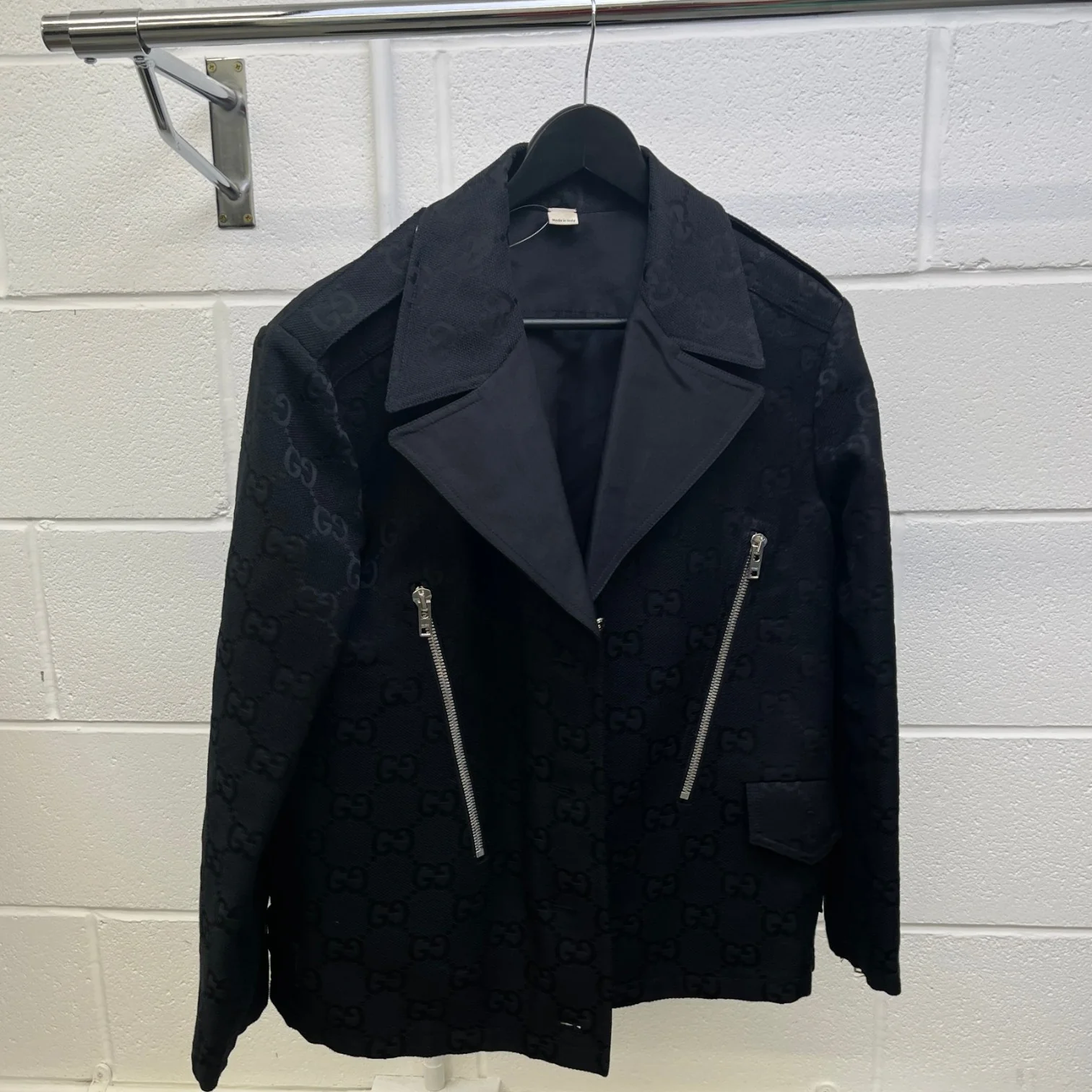 Women's Macro Gg Canvas Reversible Blazer Jacket Black Size IT 38 / UK 6 - Image 11
