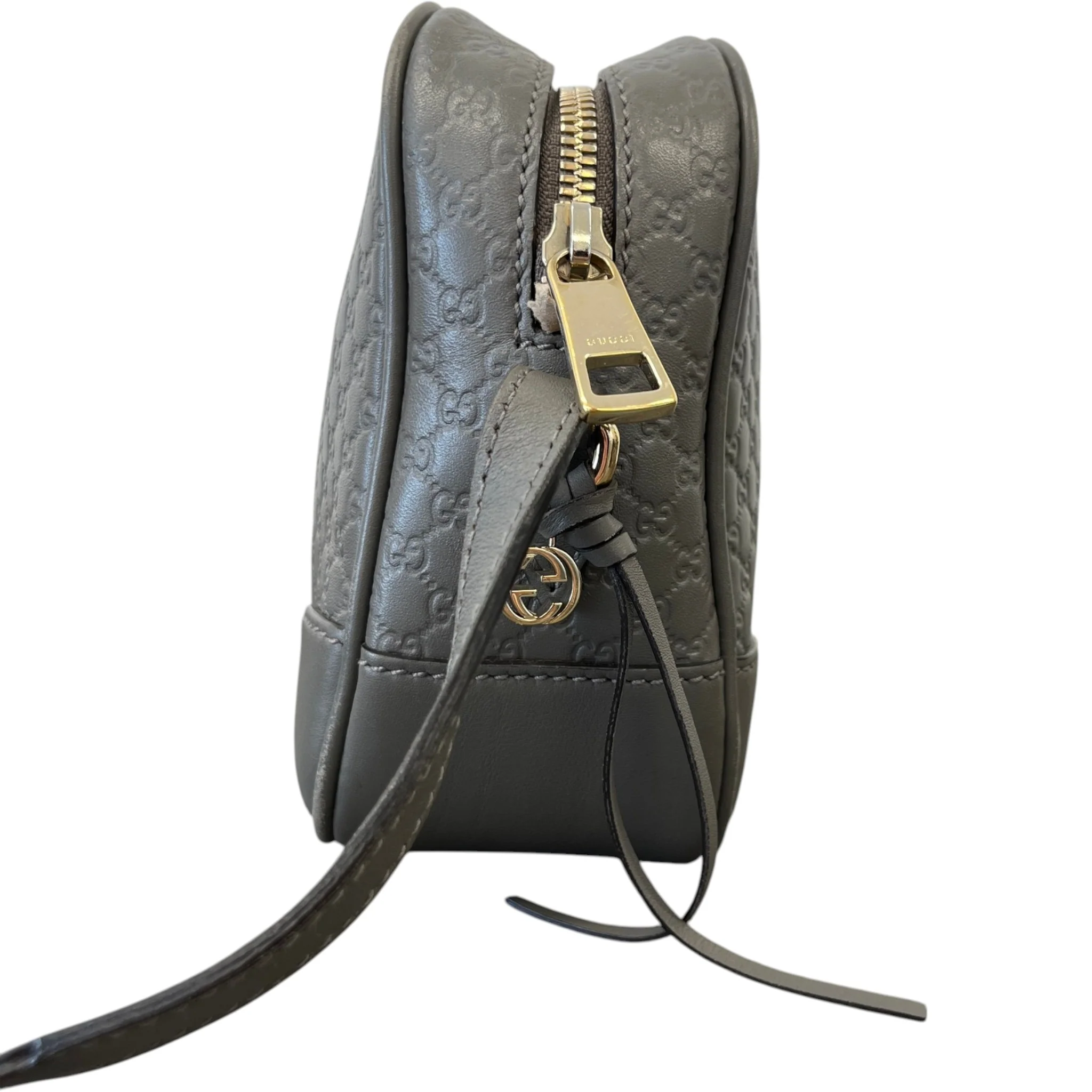 Women's Microguccissima Bree Messenger Bag Grey - Image 6