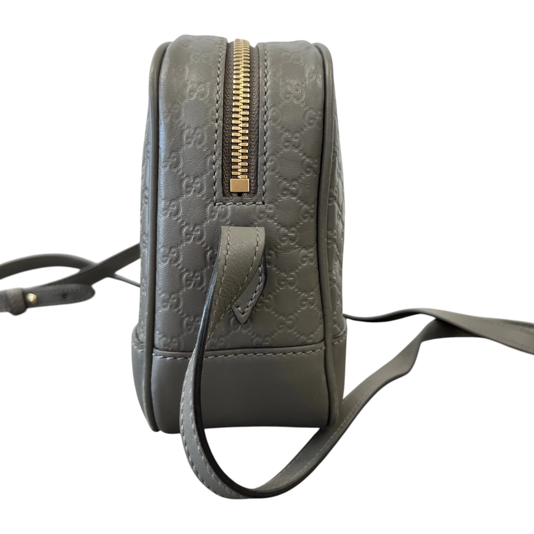 Women's Microguccissima Bree Messenger Bag Grey - Image 7