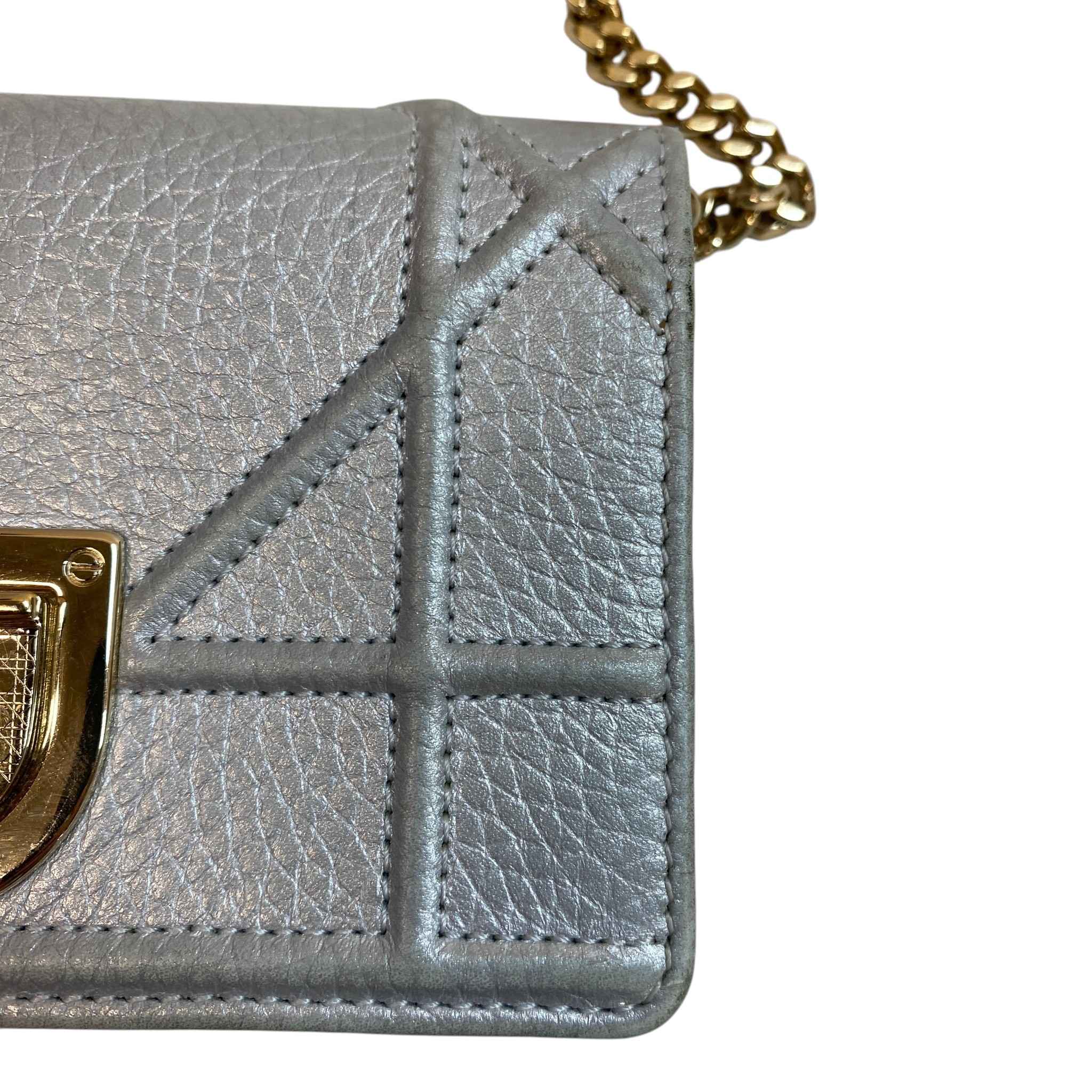 Women's Mini Diorama Handbag Silver - Image 13