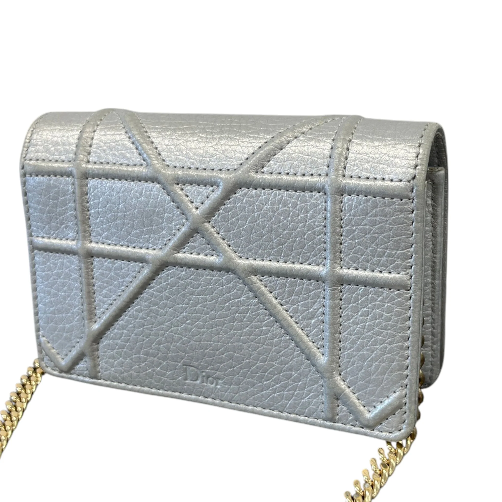 Women's Mini Diorama Handbag Silver - Image 9