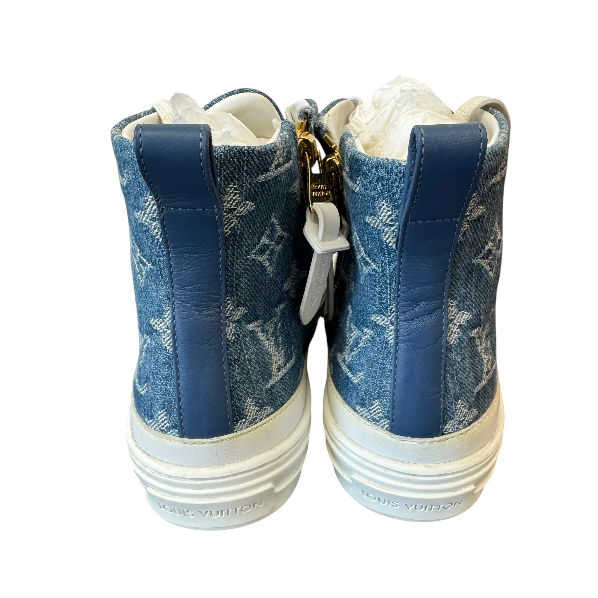 Women's Monogram Stellar Denim High Trainers Blue Size EU 37.5 / UK 4.5 - Image 9